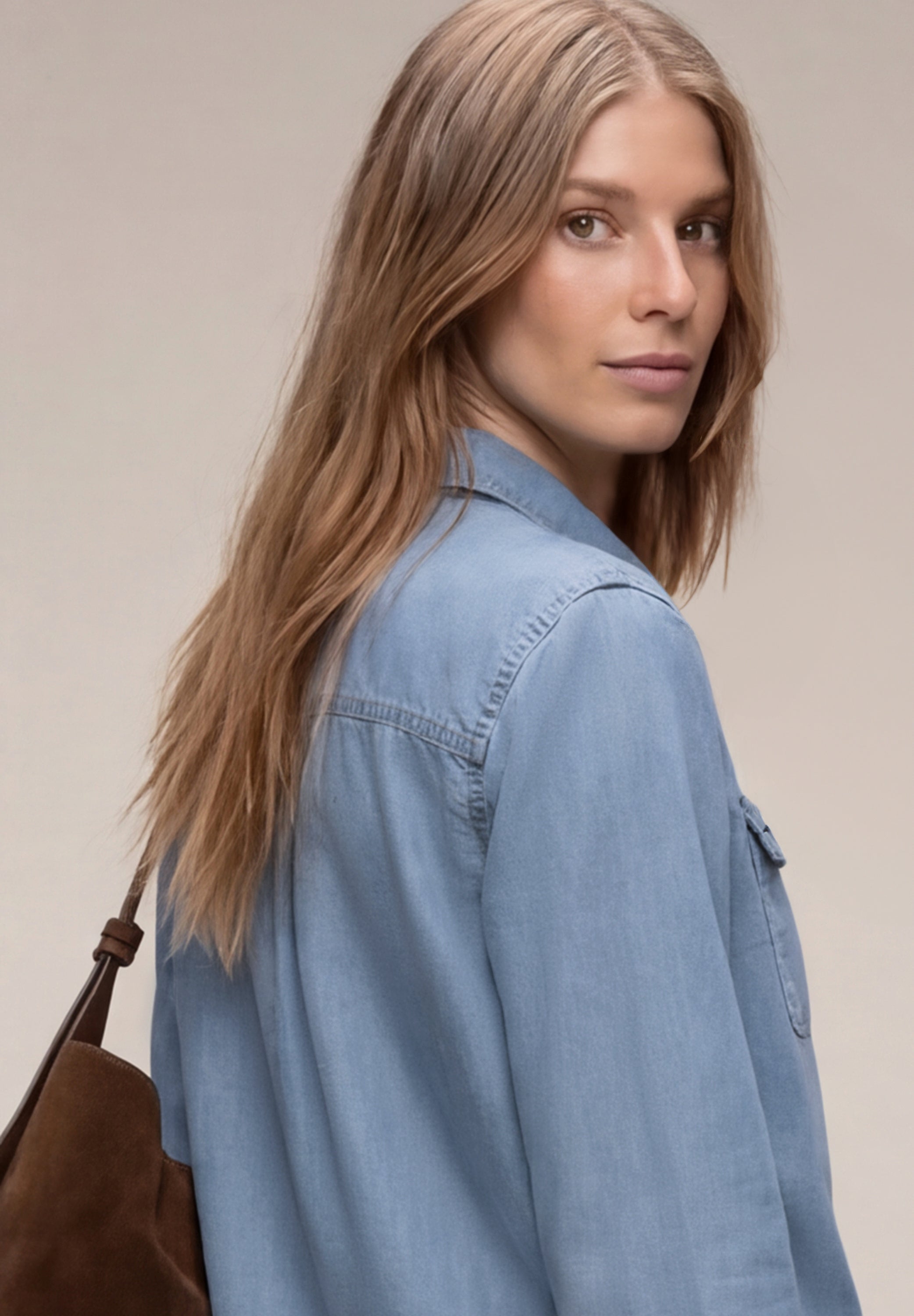 Street One Damen Blusen Light Blu