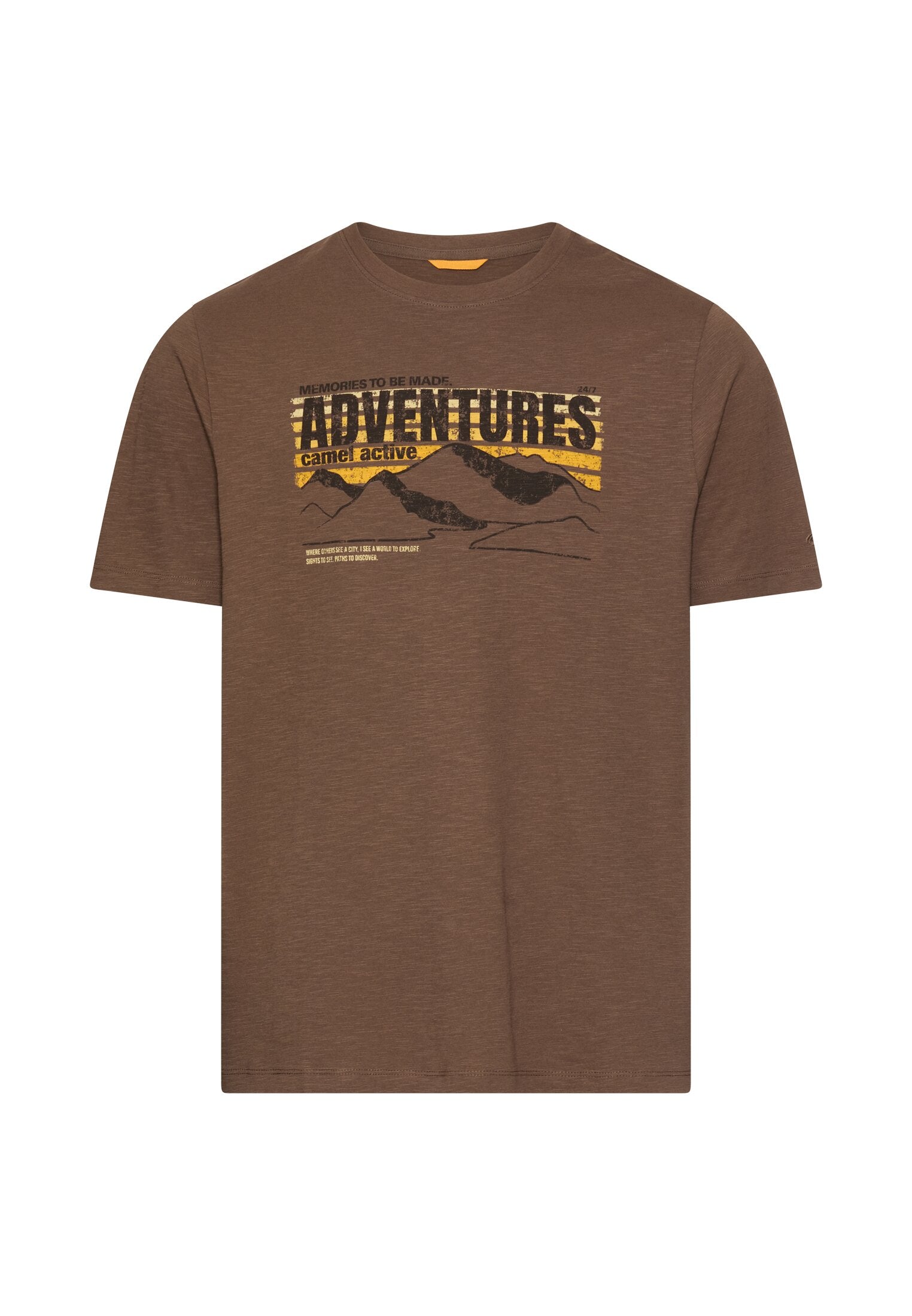 Camel active Herren T-Shirts kurz Mud Brown