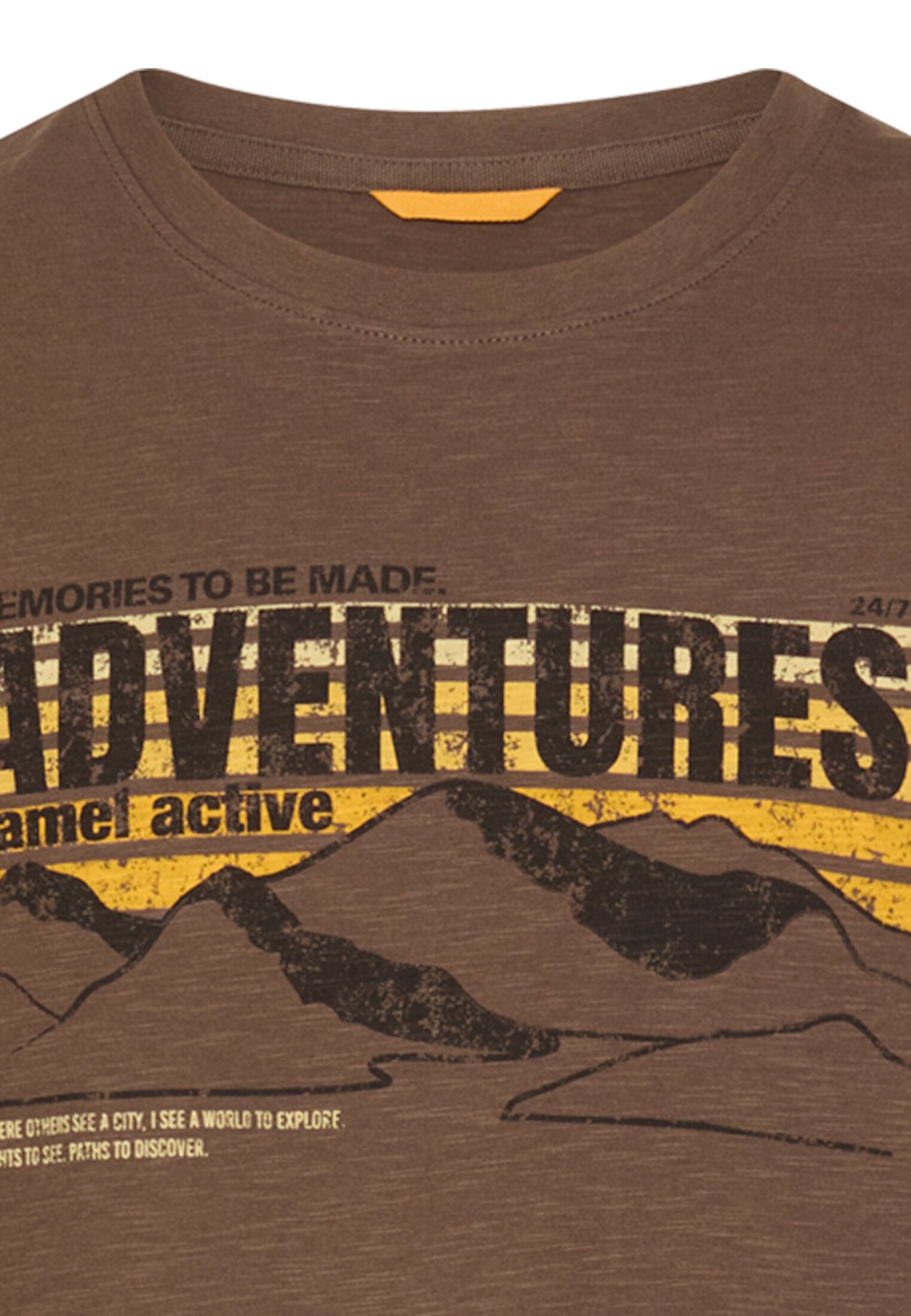 Camel active Herren T-Shirts kurz Mud Brown