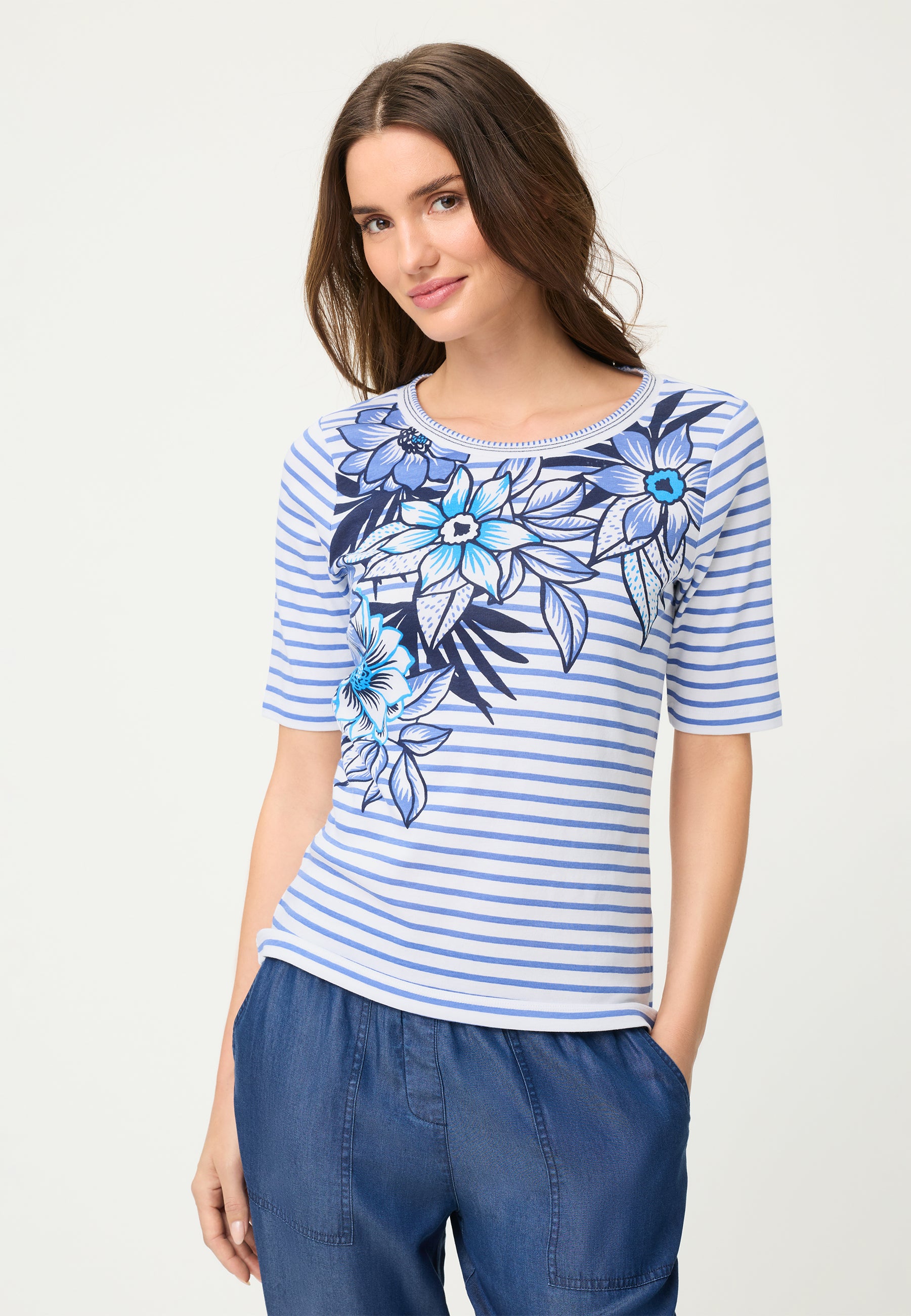 Olsen Damen T-Shirts Bay Blue