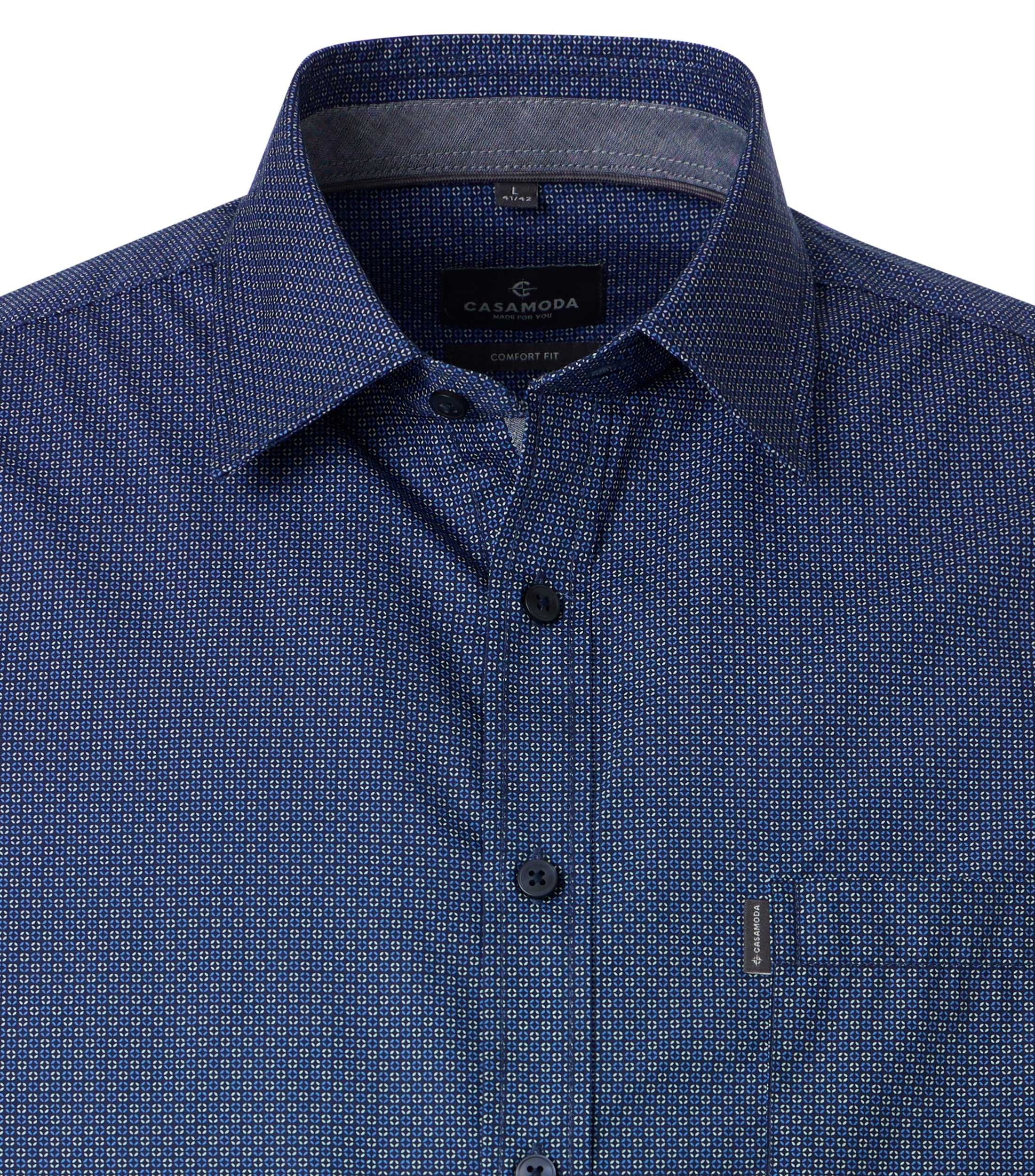 Casa Moda Herren Hemden kurz Blau