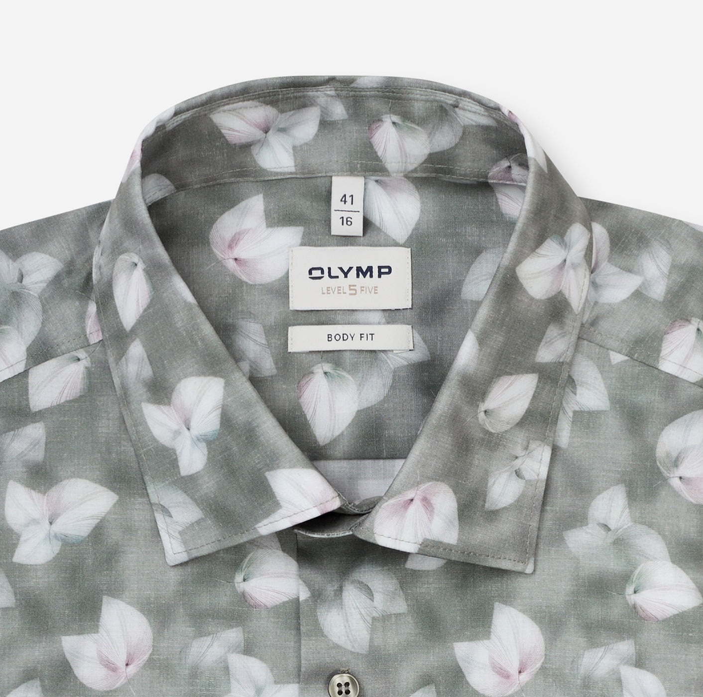 Olymp Herren Hemden lang Oliv