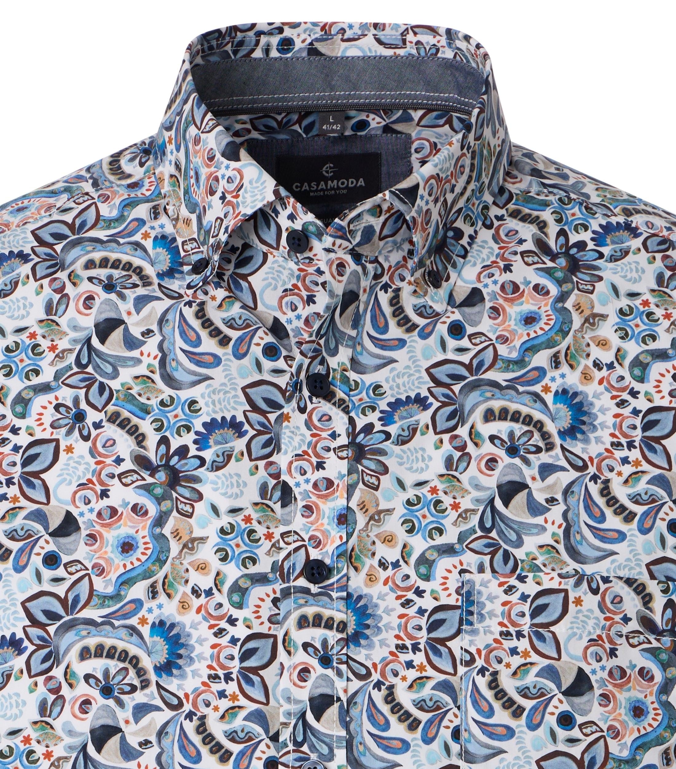 Casa Moda Herren Hemden kurz Blau