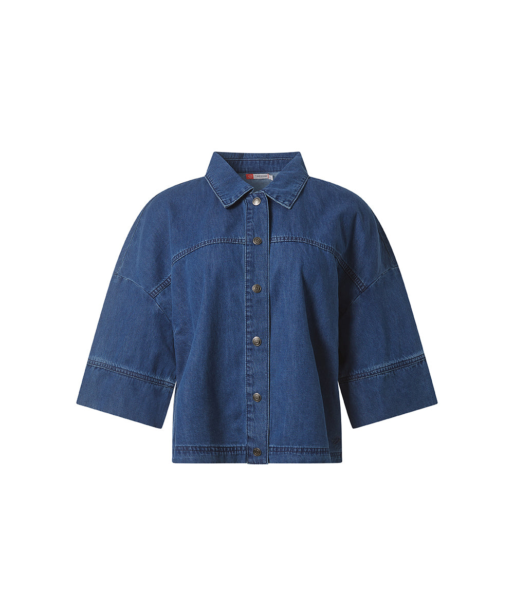 Timezone Damen Blusen Light Blu
