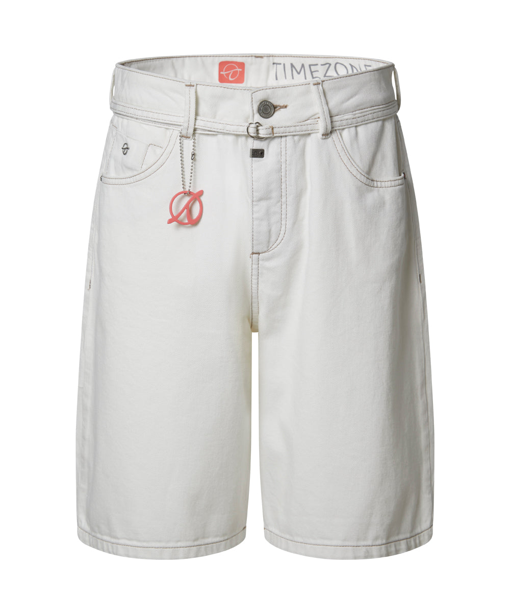 Timezone Damen Shorts Ecru Whit
