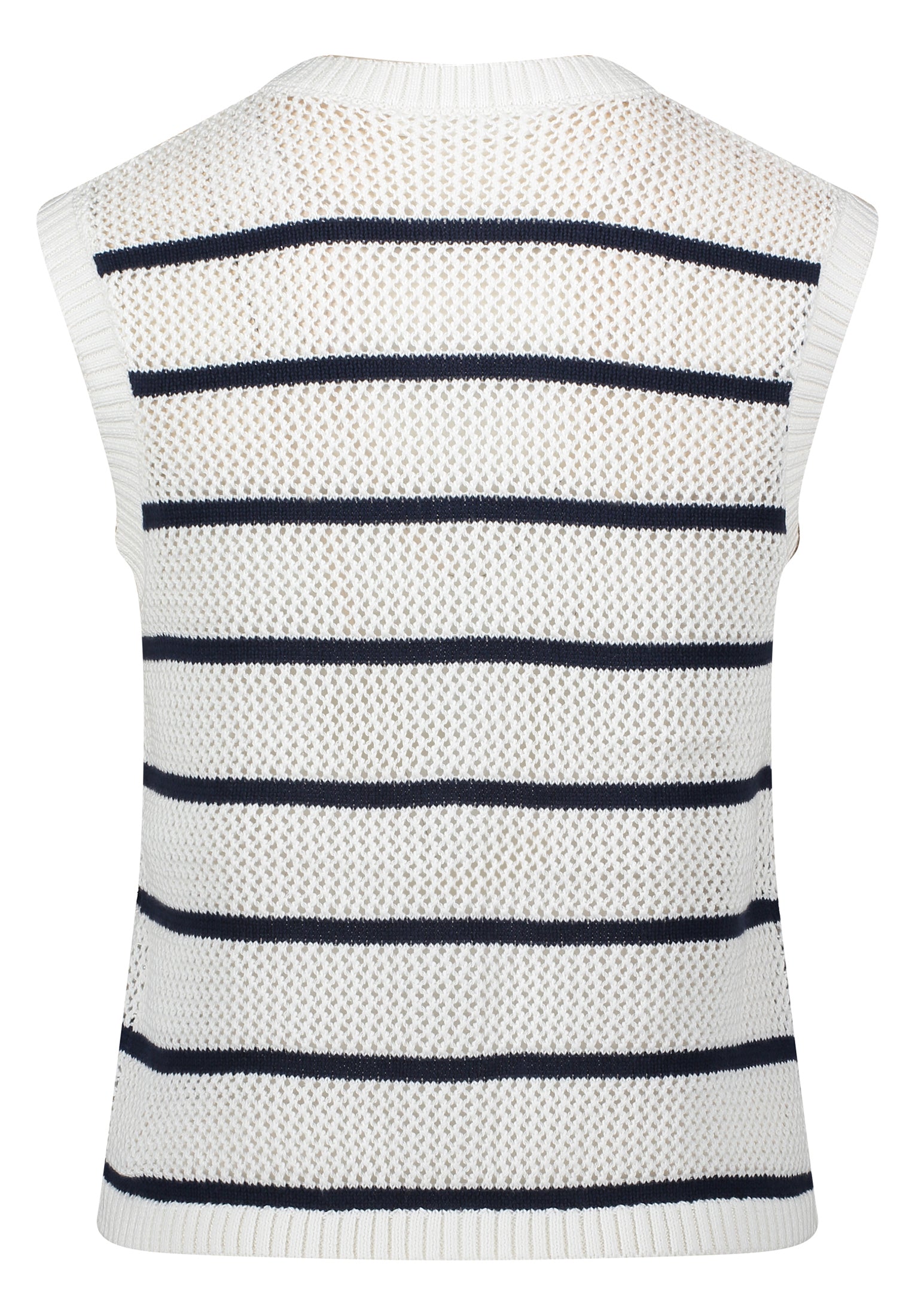 Betty & Co Damen Strickjacken Cream/Dark Blue