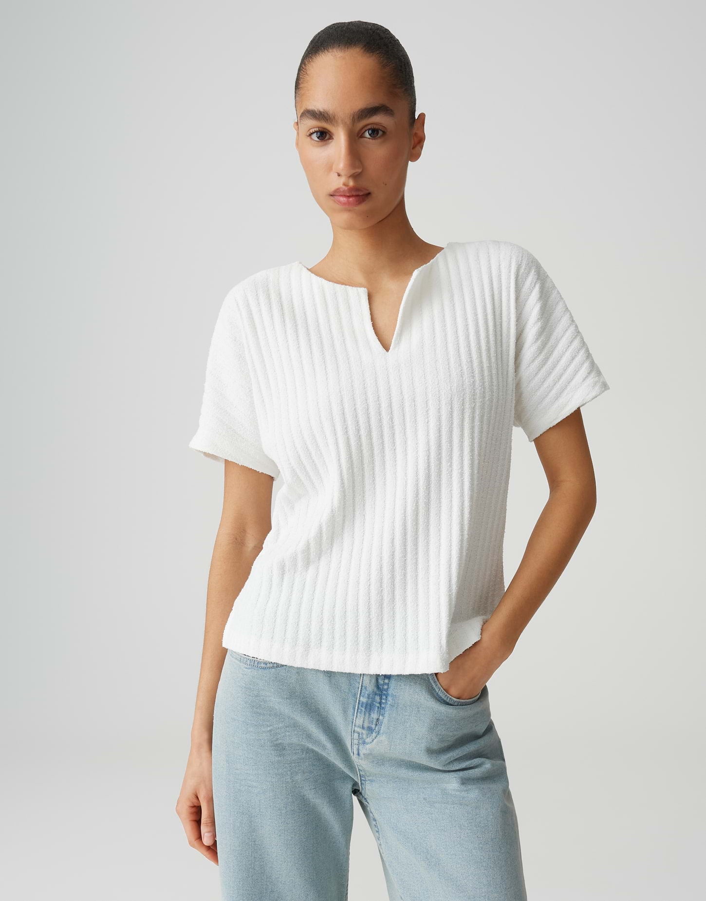 Opus Damen T-Shirts Milk