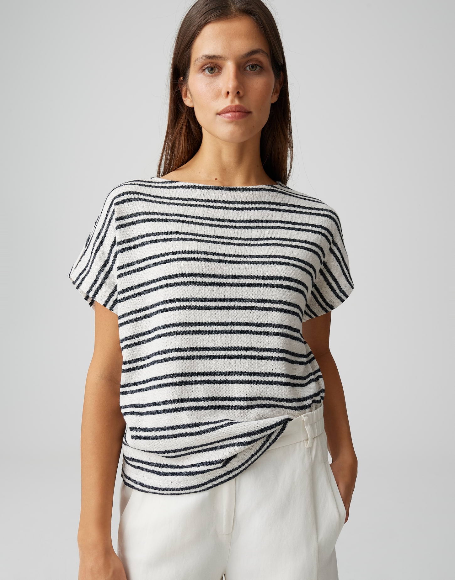 Opus Damen T-Shirts Coal Blue