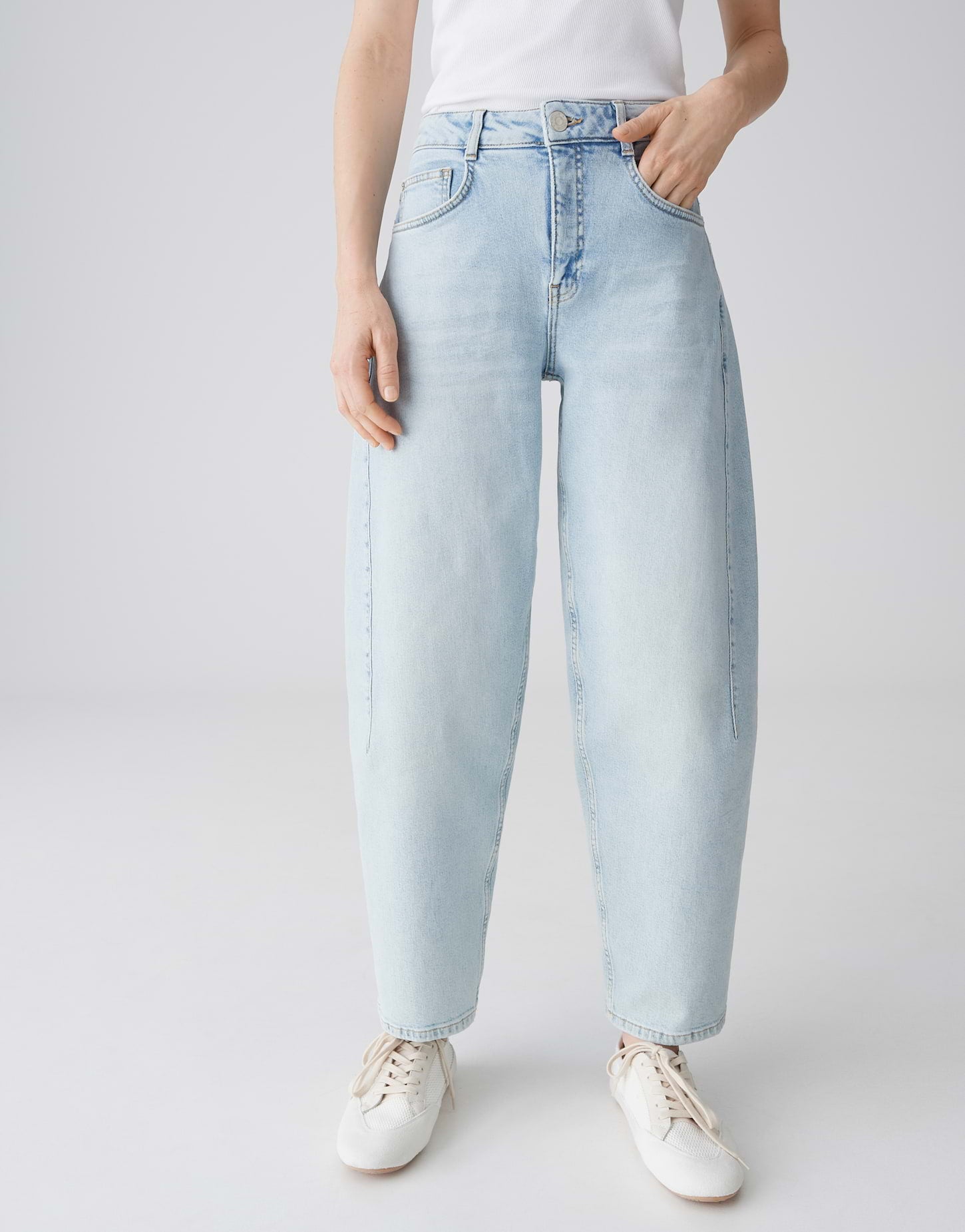 Opus Damen Jeans Light Joy Blue