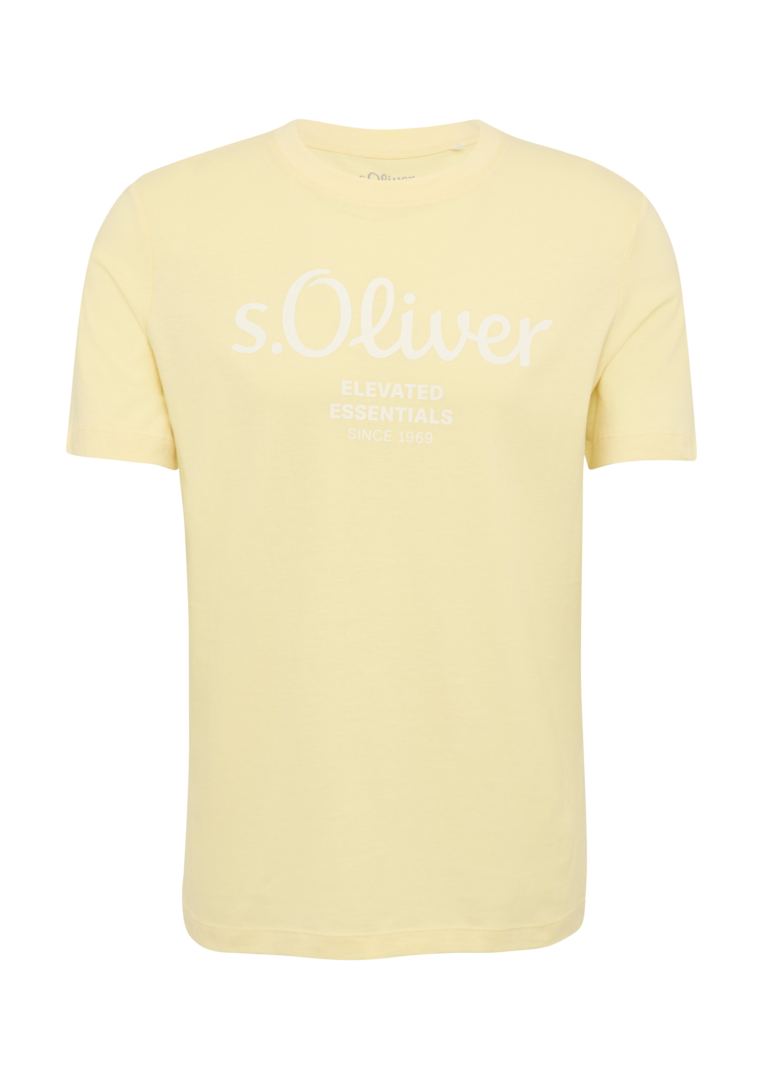 S. Oliver red Herren T-Shirts kurz Yellow