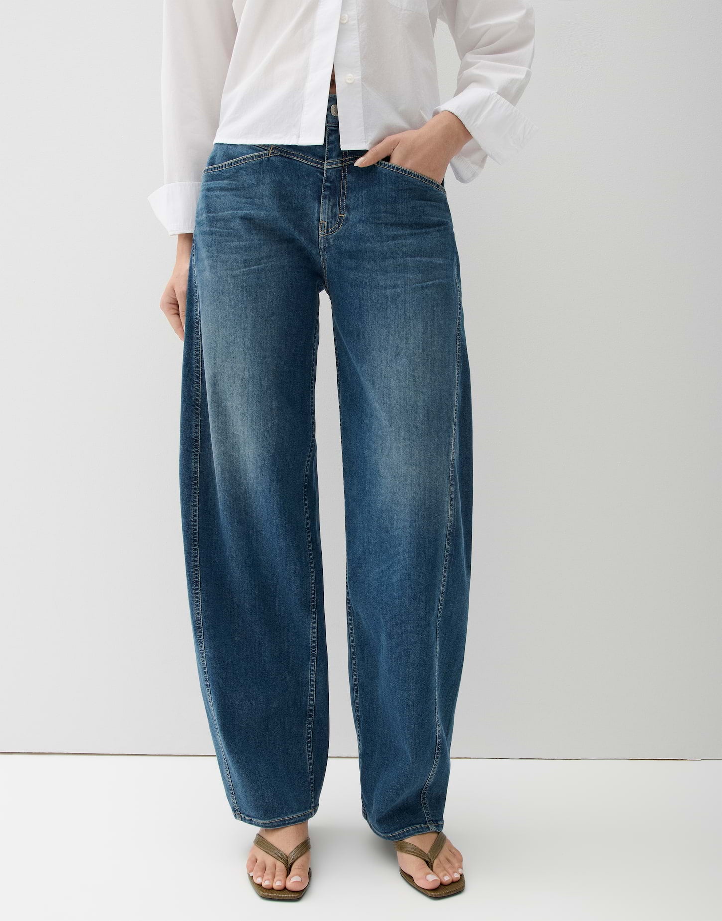 Opus Pants Damen Jeans Dark Blue