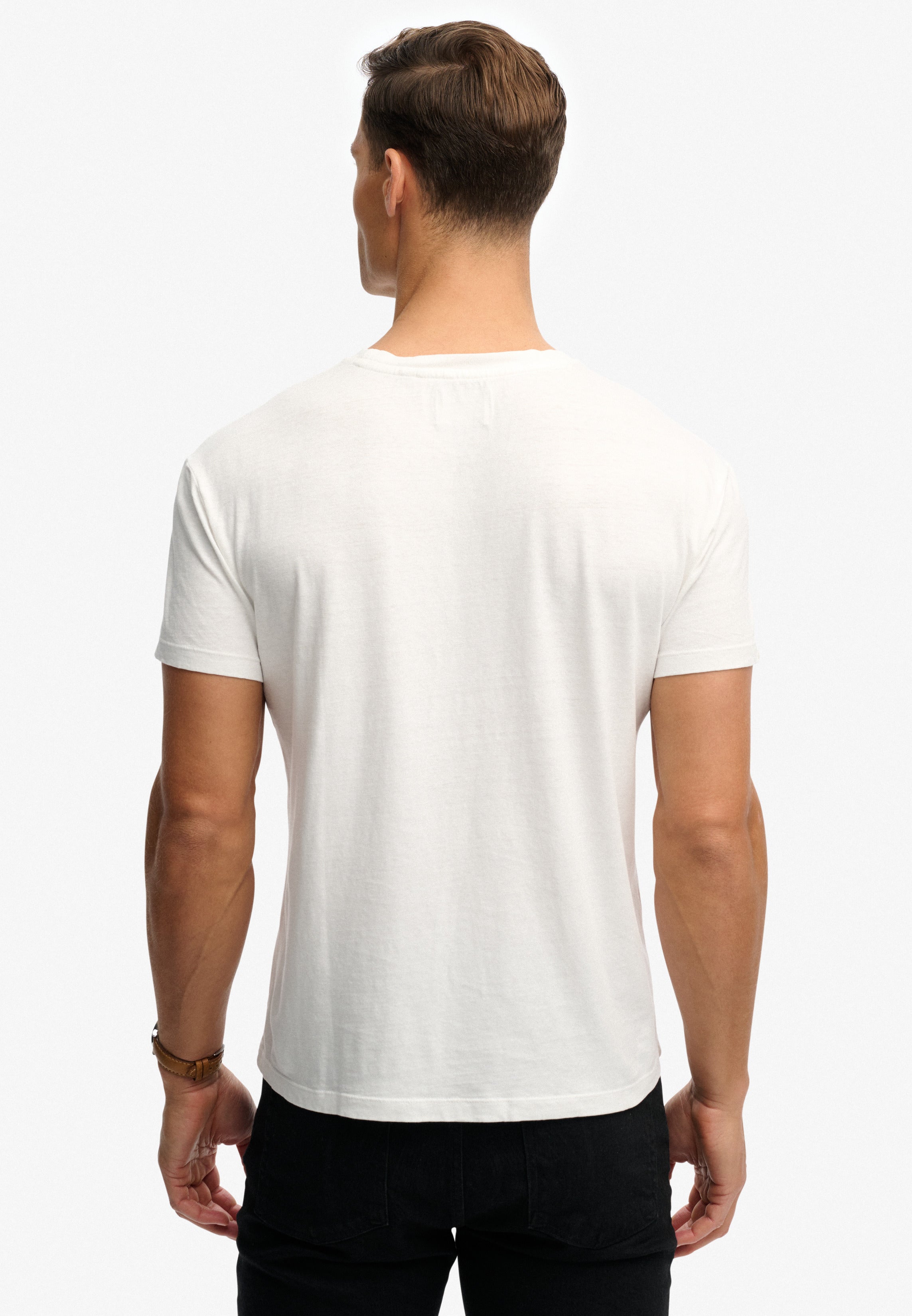 Superdry Men Herren T-Shirts kurz Ky Lime White