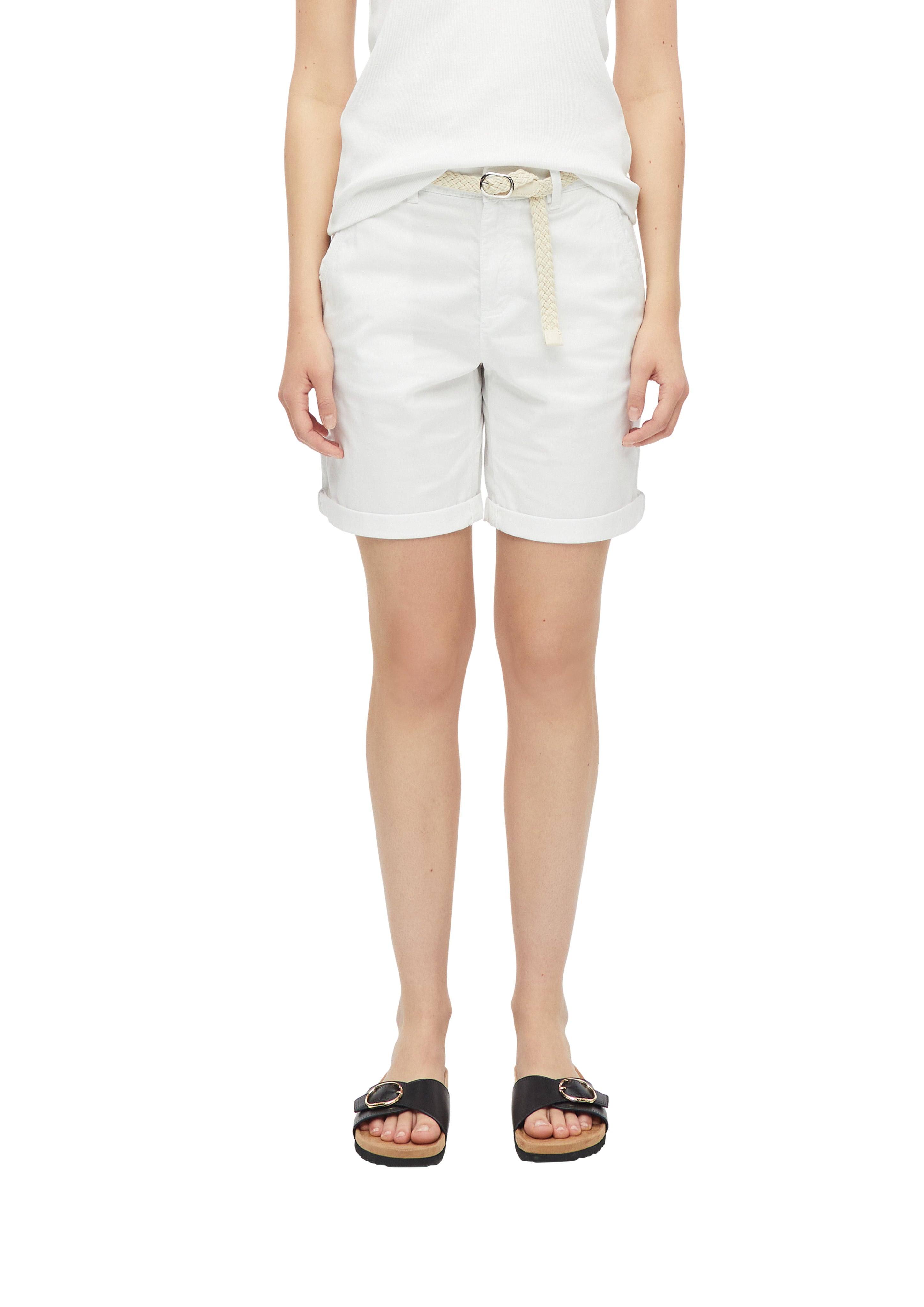 S. Oliver red Damen Shorts White