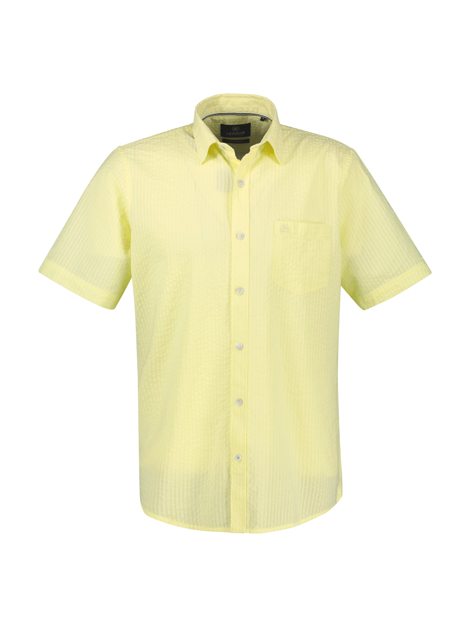Lerros Herren Hemden kurz Lemon Water