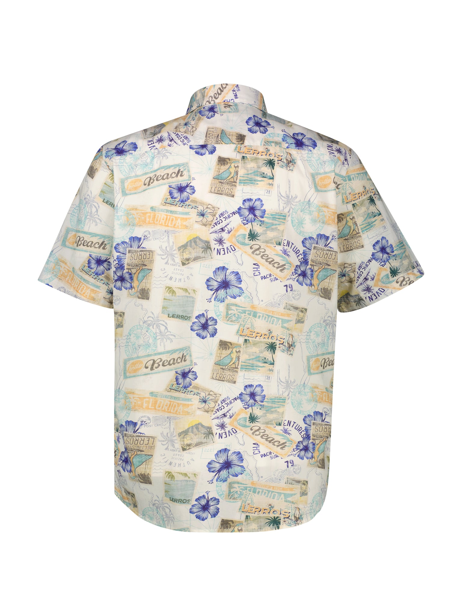 Lerros Herren Hemden kurz Broken White