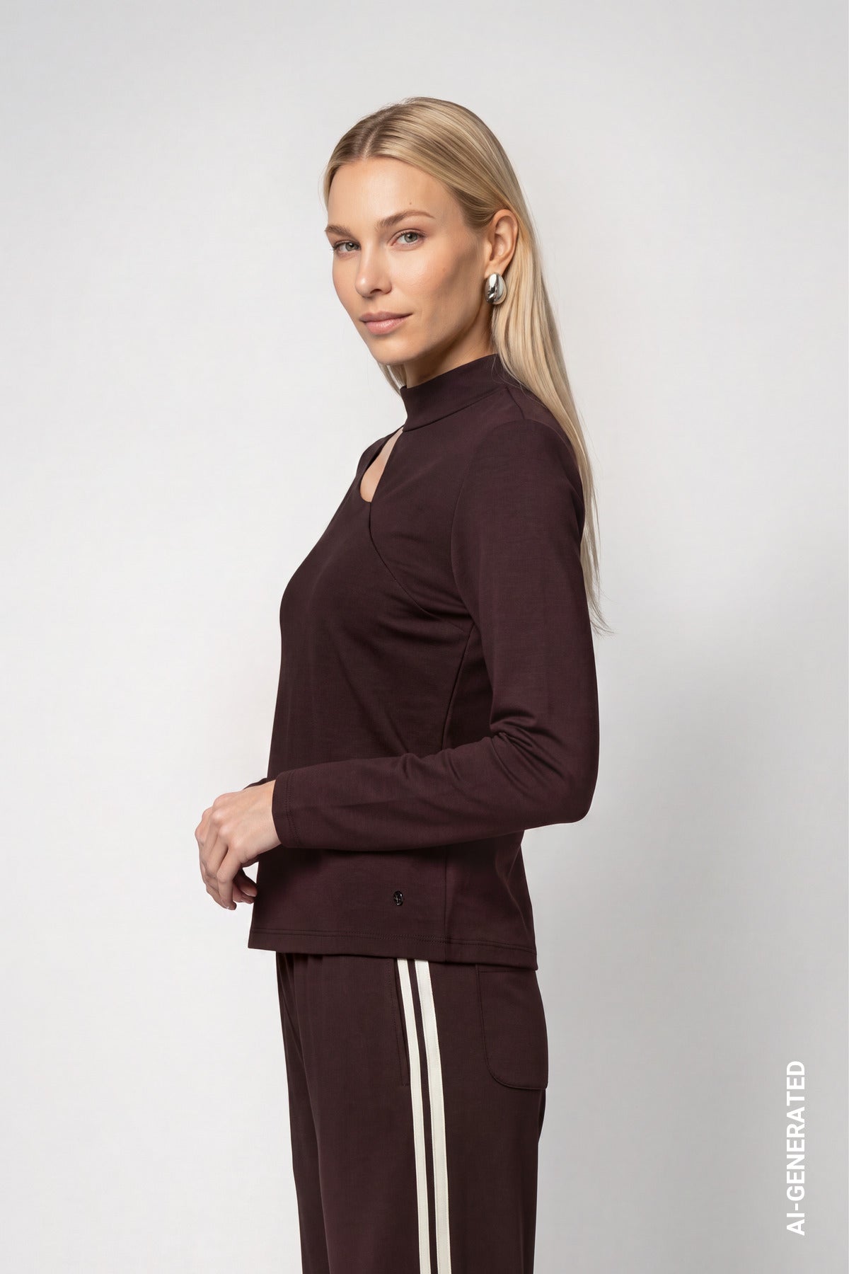 Monari Damen T-Shirts Black Coffe