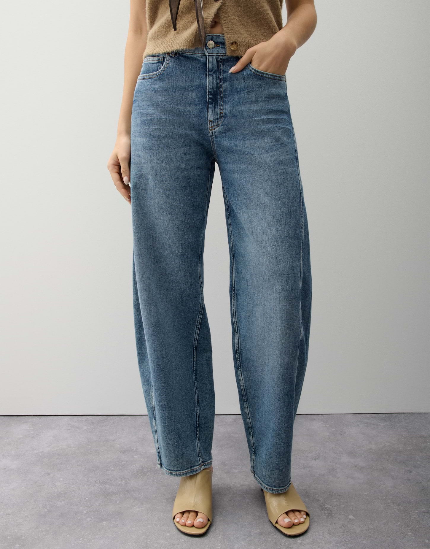 Opus Pants Damen Jeans Mid Blue