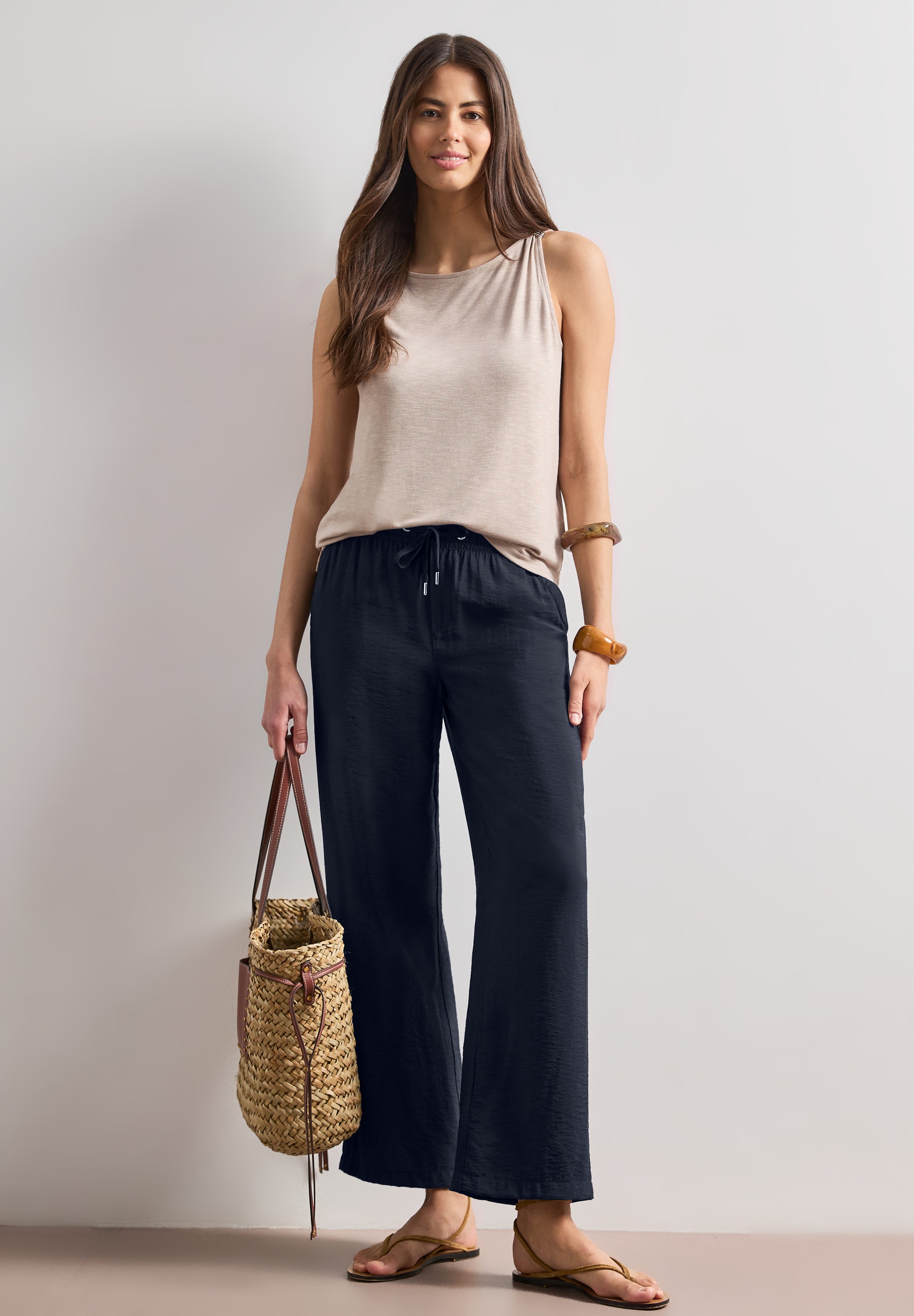 Street One Damen Hosen Deep Blue