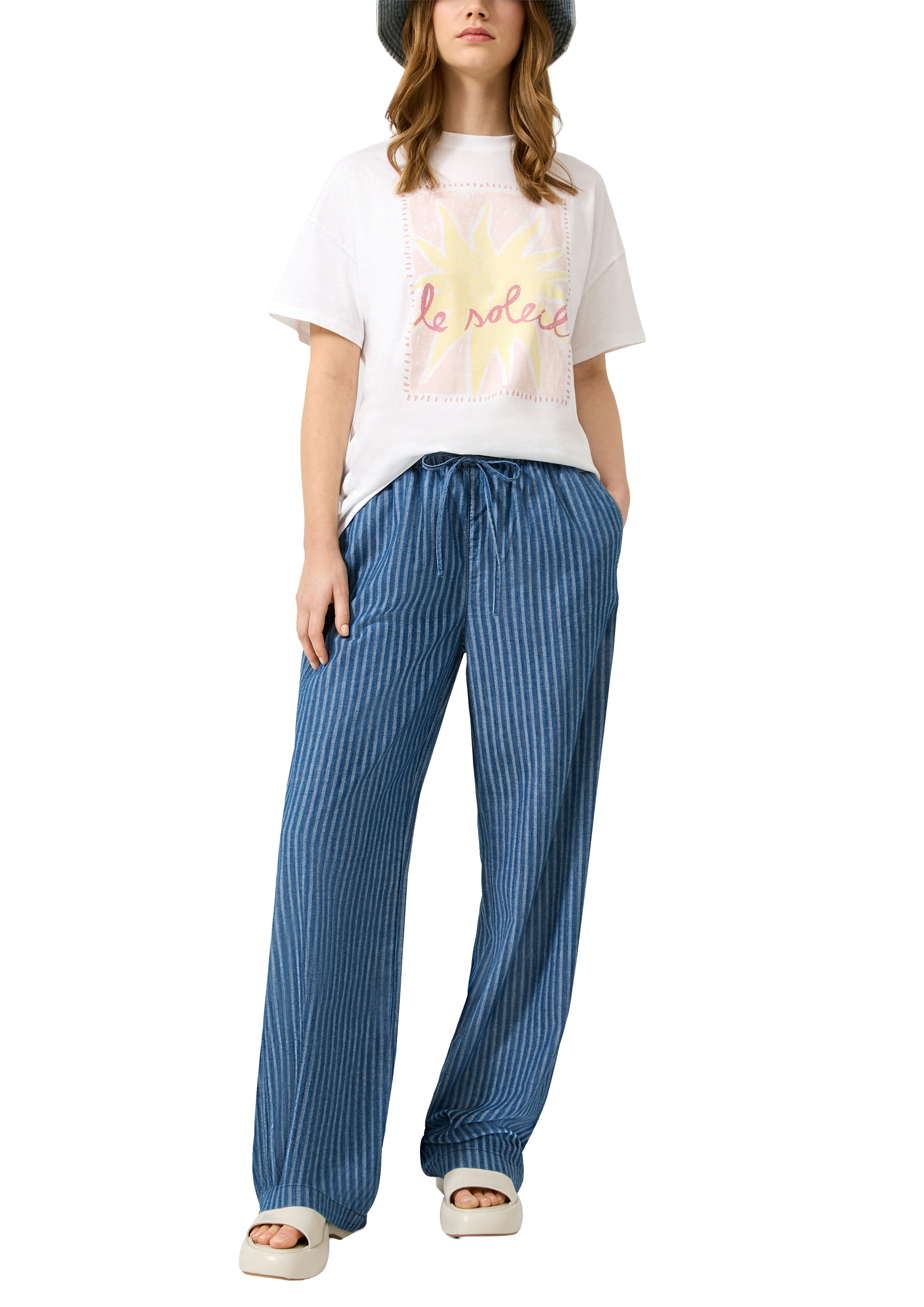 QS by S.Oliver Damen T-Shirts White