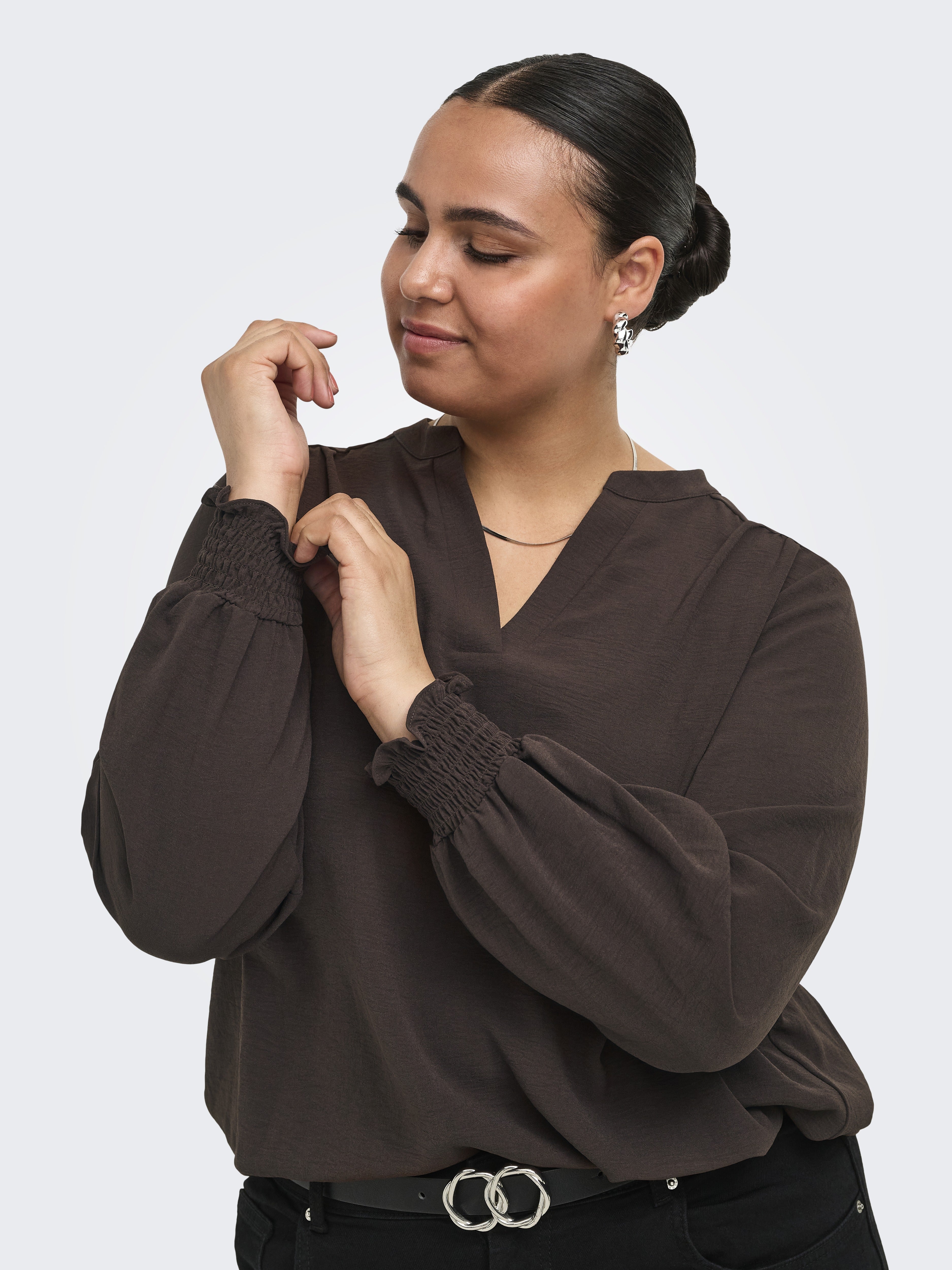Only Caramkoma Damen T-Shirts Coffee Bean