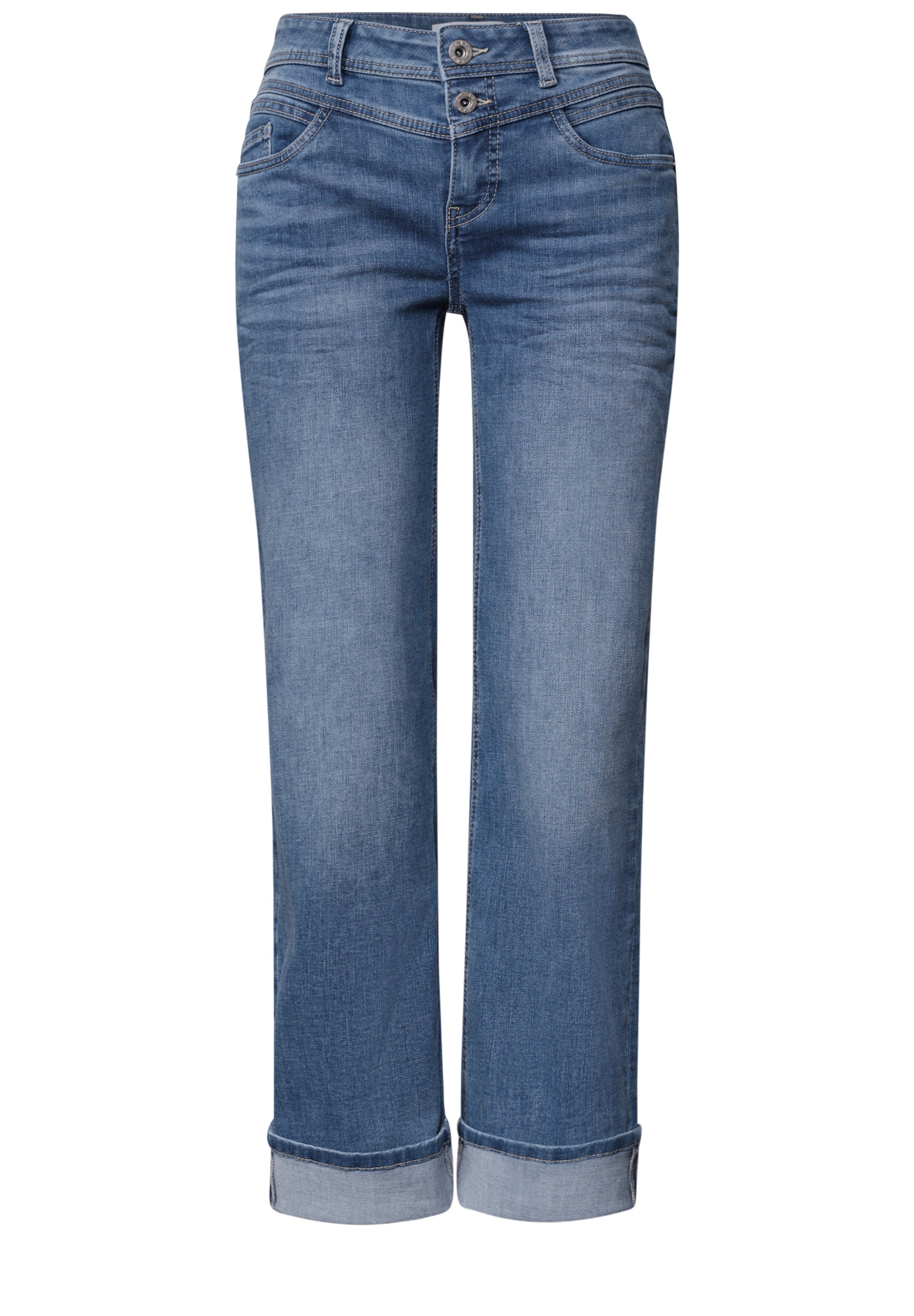 Street One Damen Hosen Mid Blue