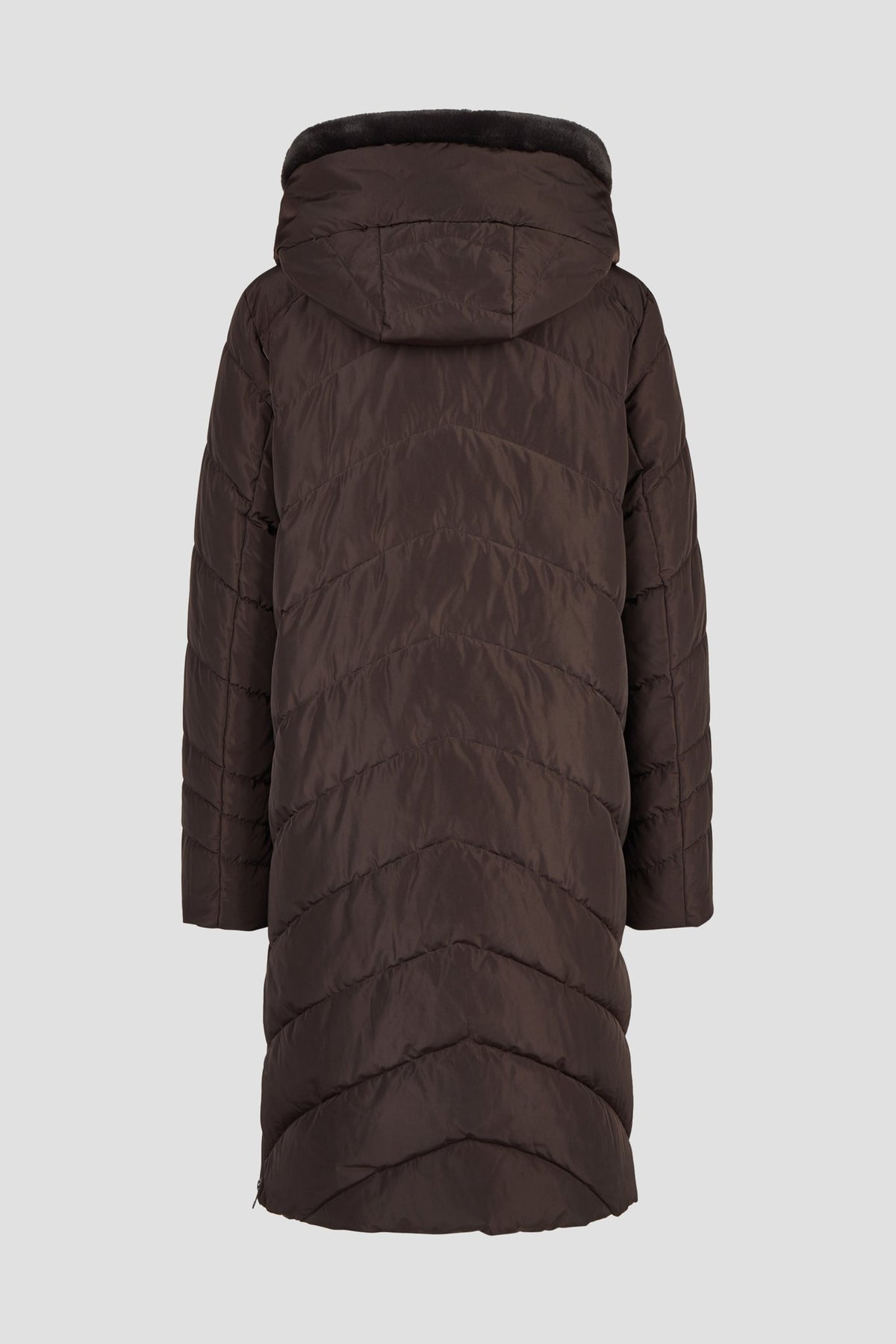 Lebek Damen Mantel Dark Brown
