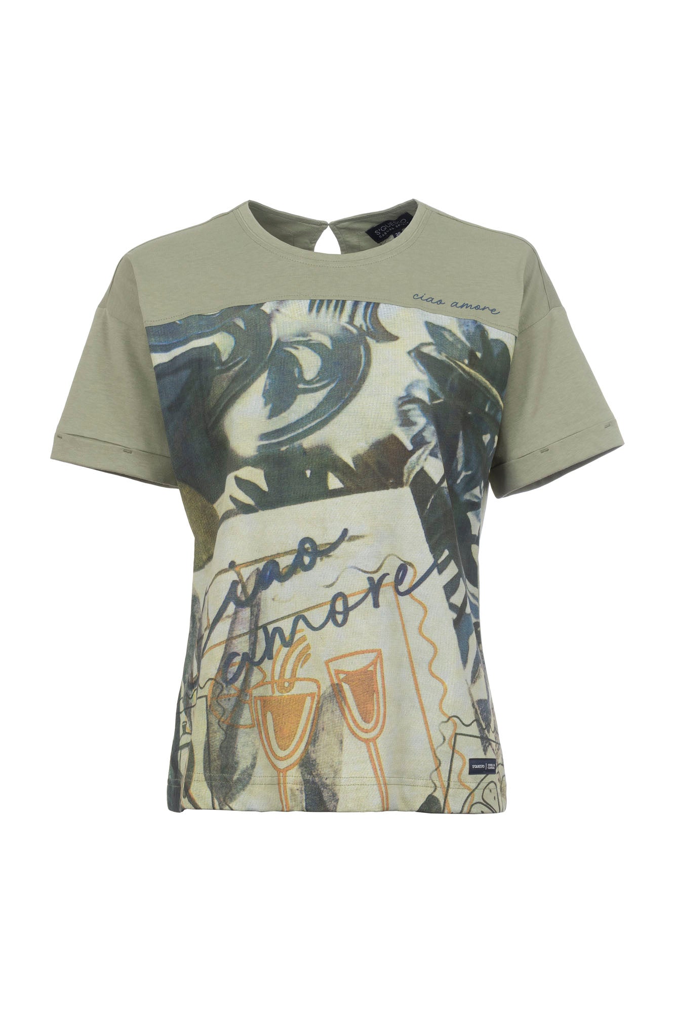 Soquesto Damen T-Shirts Khaki Mittel