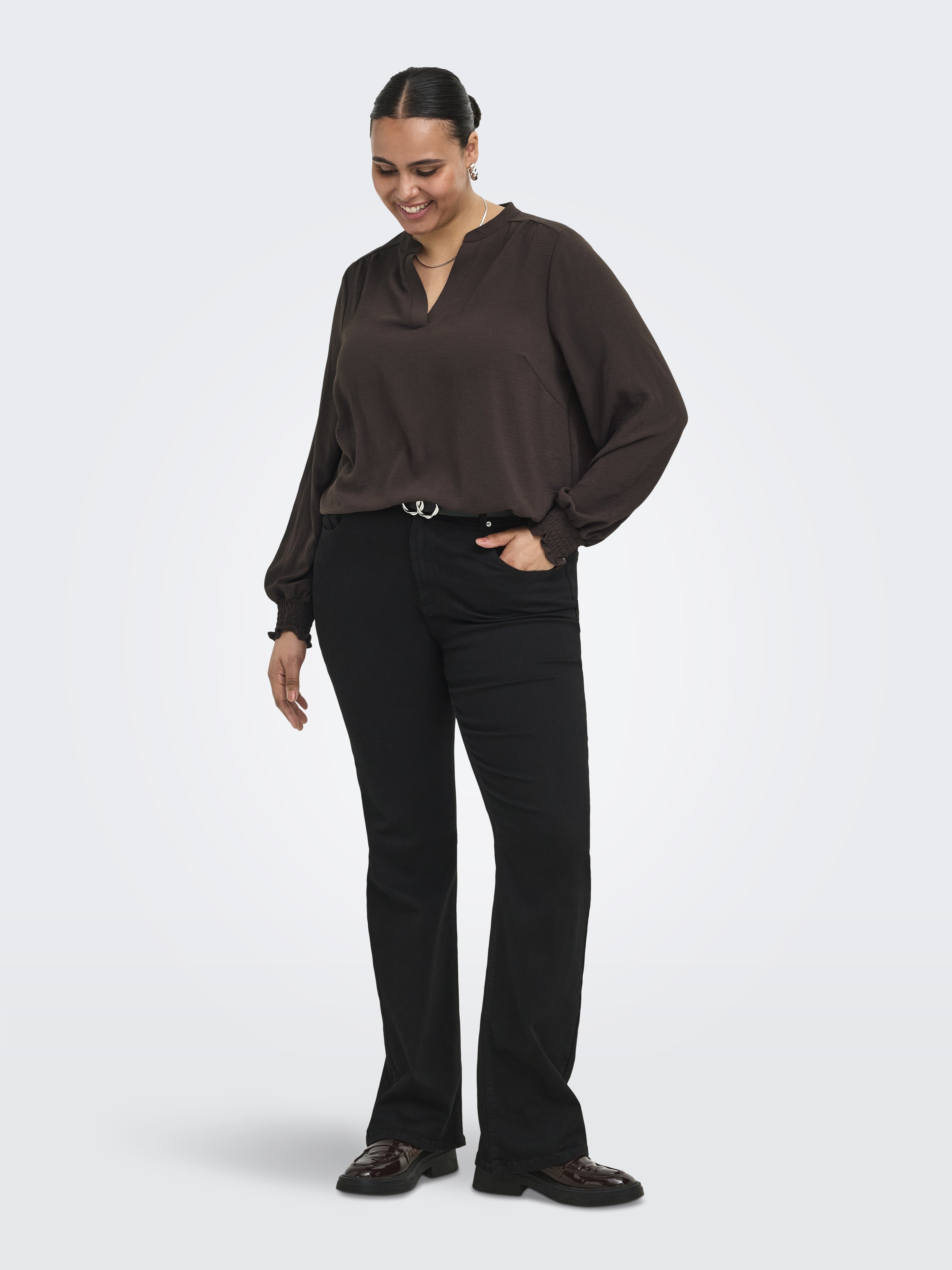 Only Caramkoma Damen T-Shirts Coffee Bean