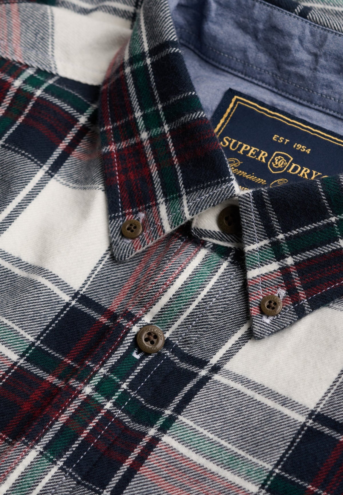 Superdry Herren Hemden lang Lk Skylar Chec