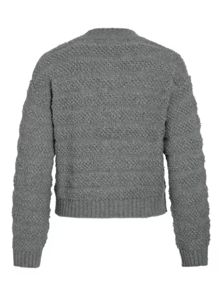 Vila Damen Strickjacken Medium Grey Mel