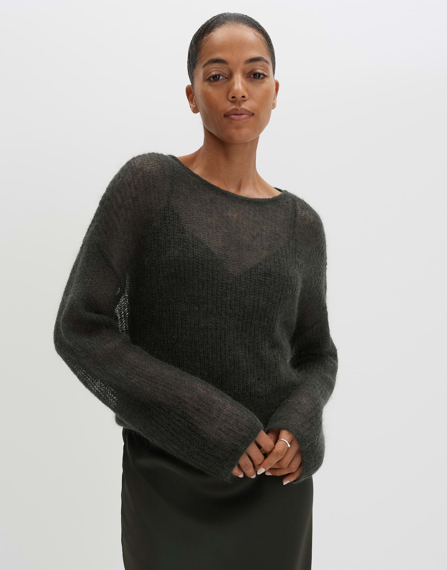 Someday Damen Pullover Midnight Olive