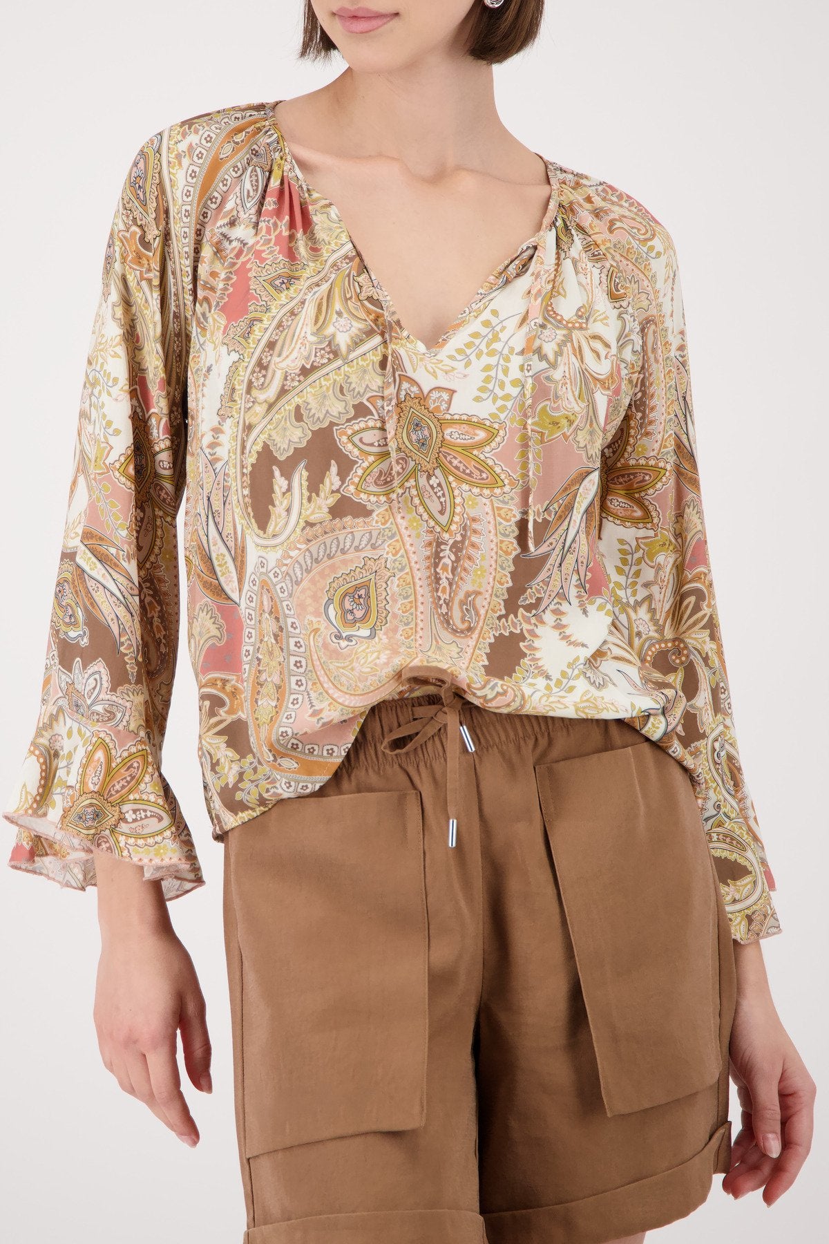 Monari Damen Blusen Mocca Gemus
