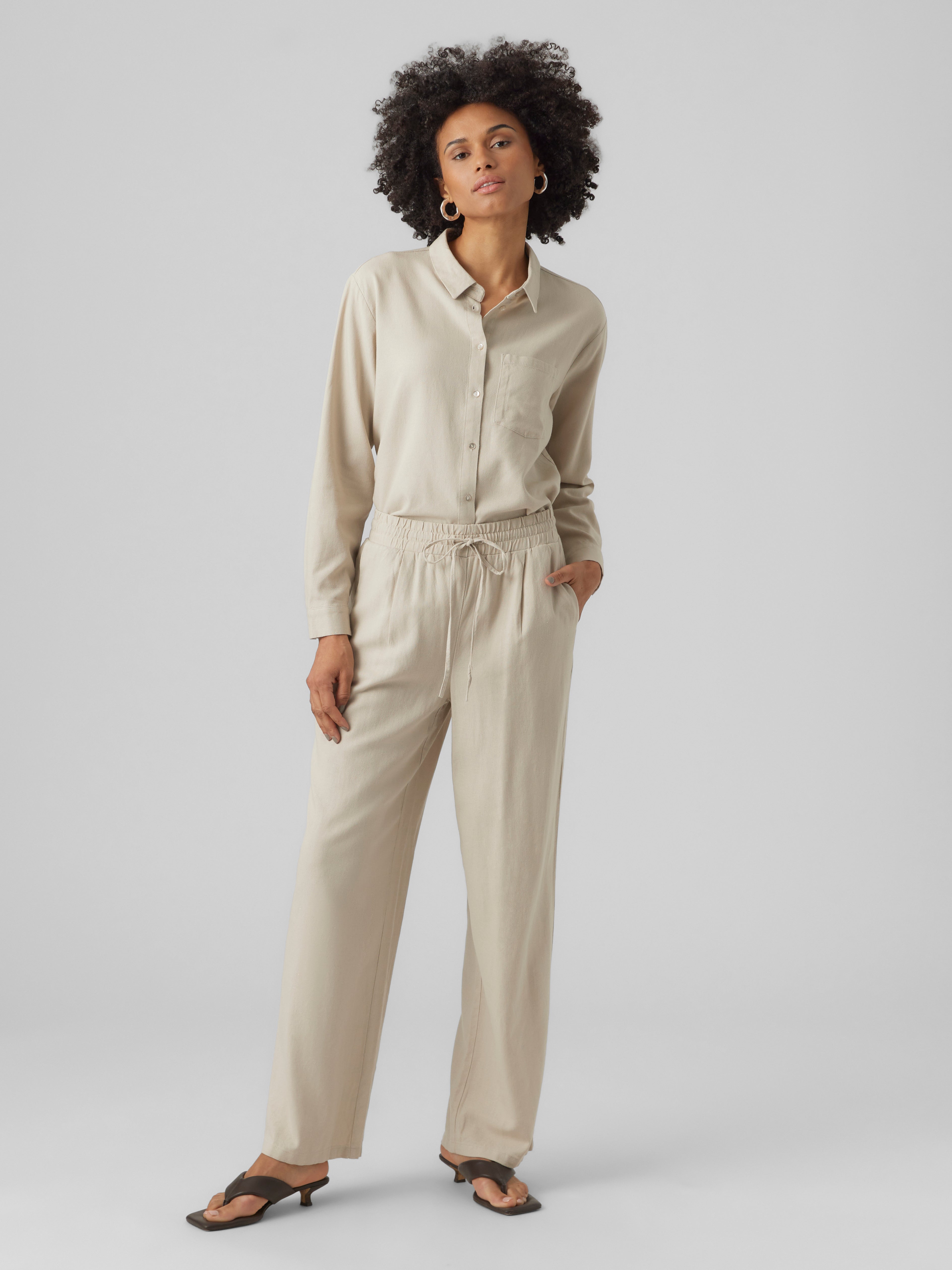 Vero Moda Damen Hosen Silver Lining