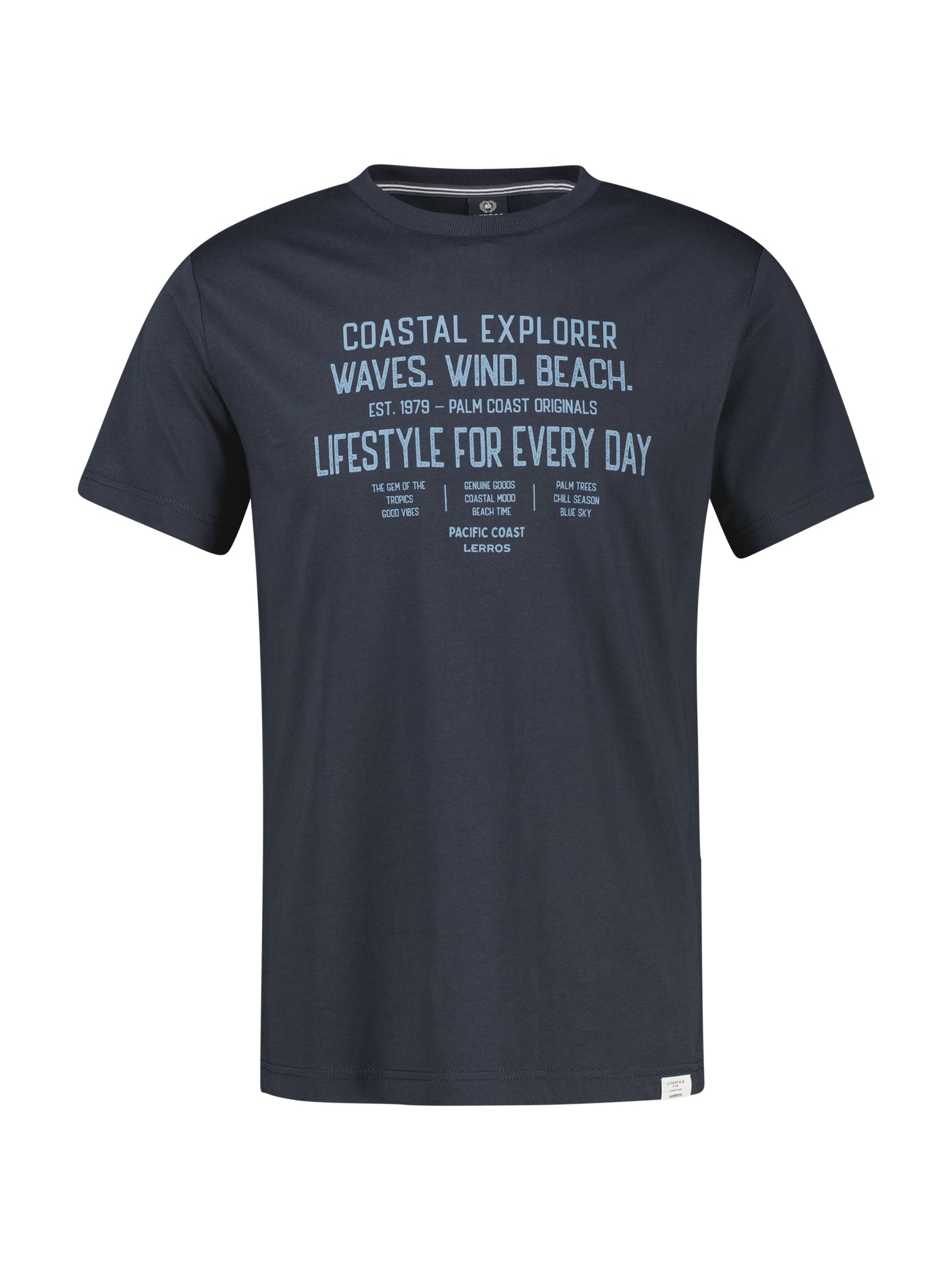 Lerros Herren T-Shirts kurz Classic Navy