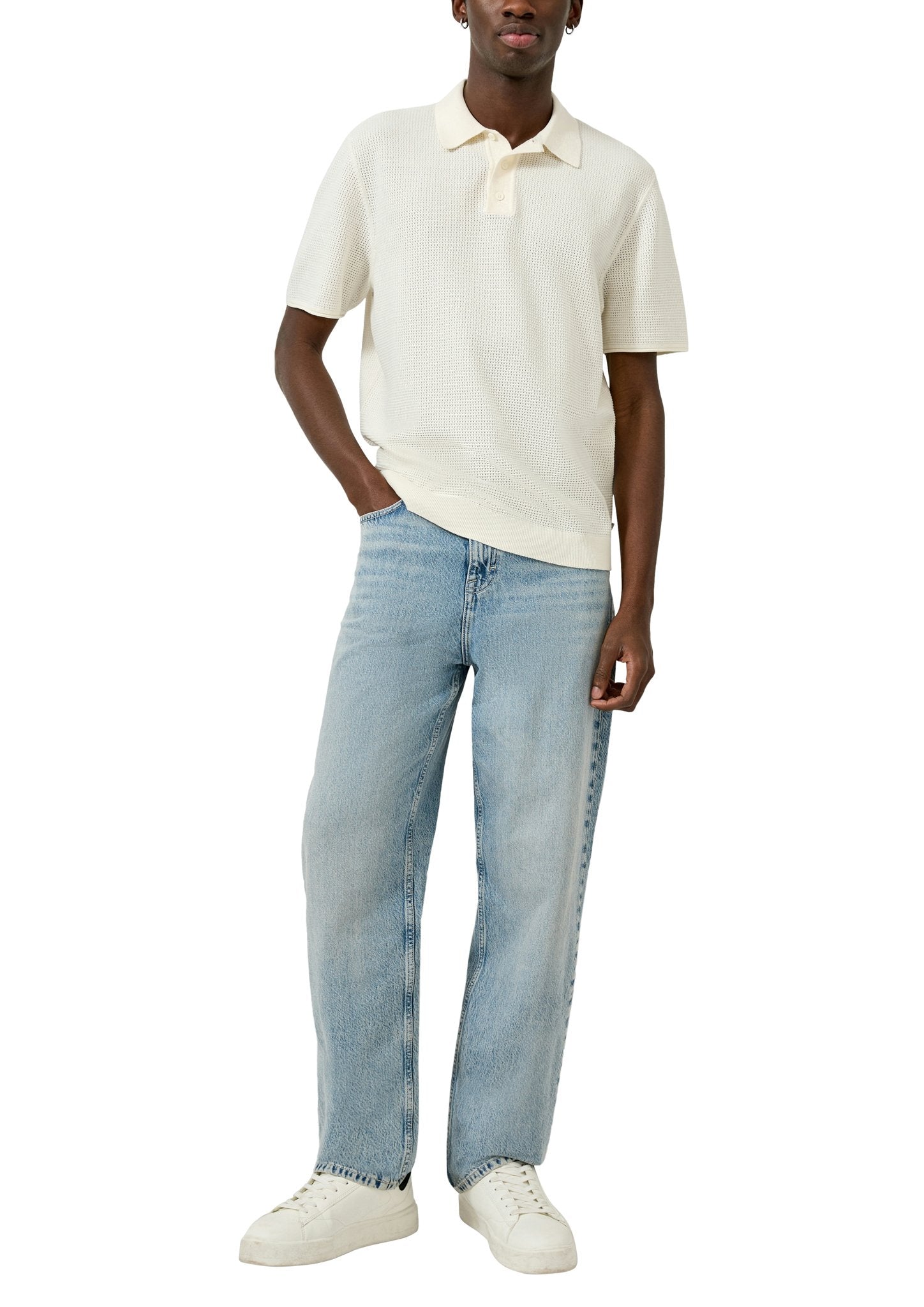 QS by S.Oliver Herren Polo-Shirts White