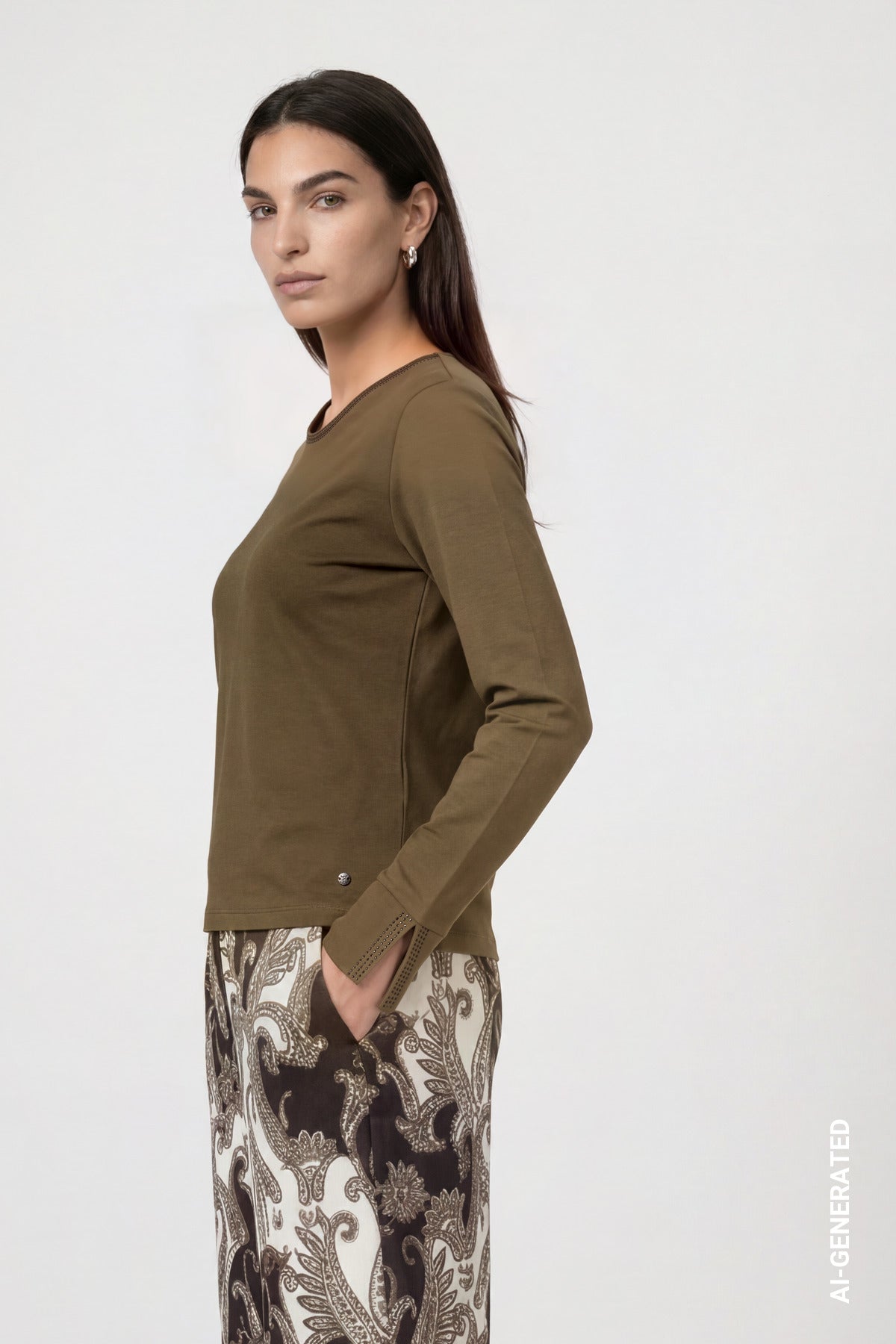 Monari Damen T-Shirts Olive