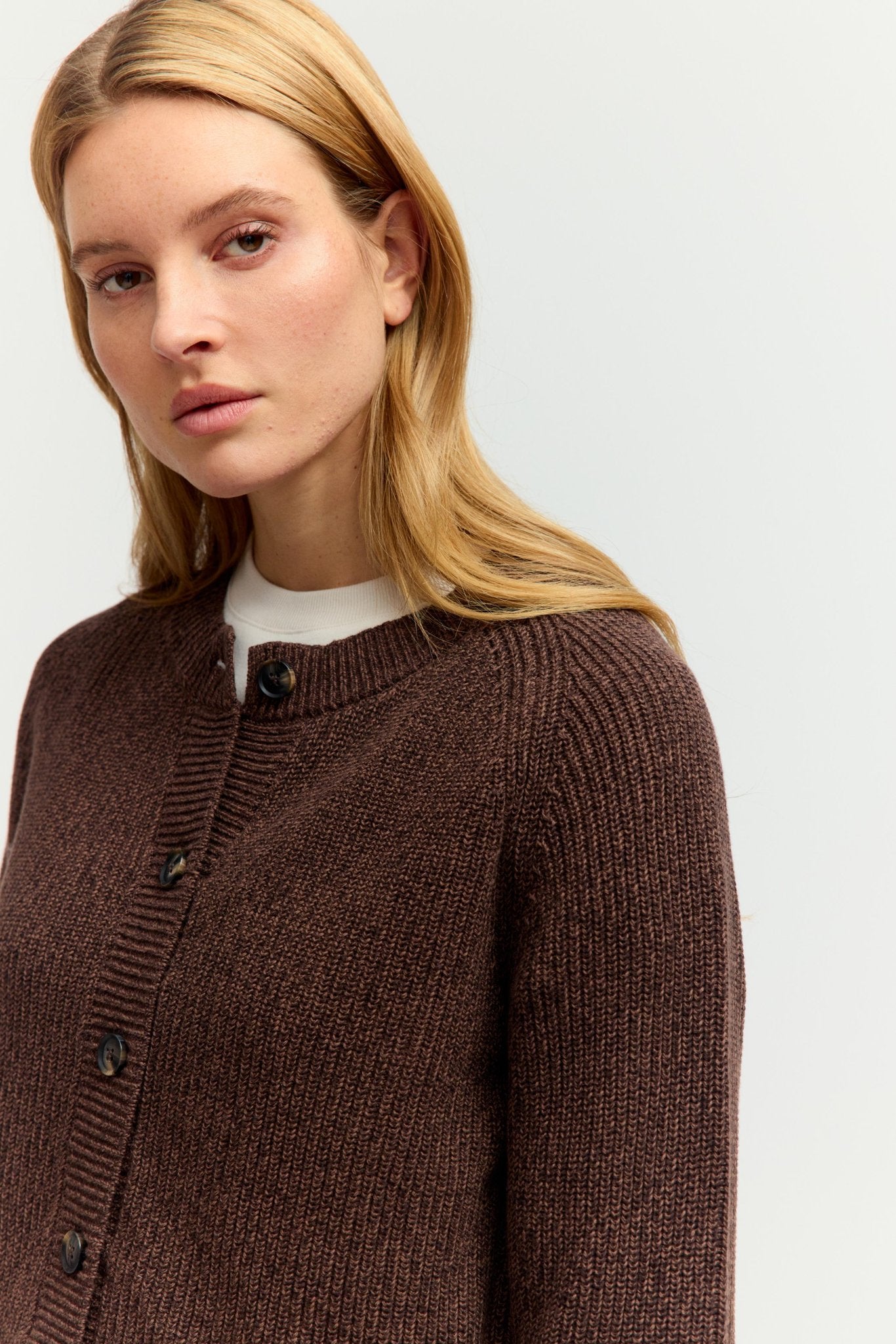 Fashion People Damen Strickjacken Wood Bicolo
