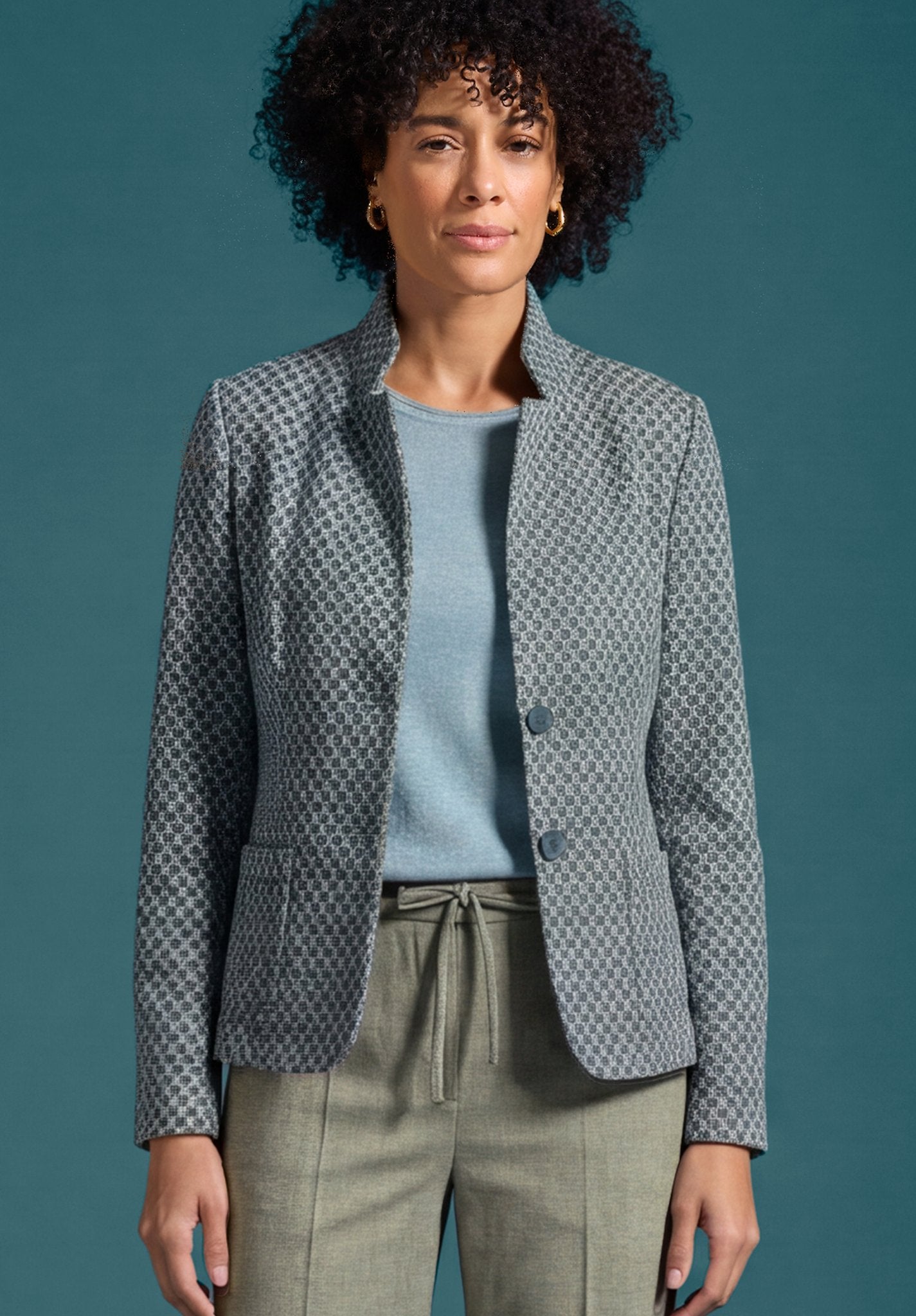 Bianca Damen Blazer Blue Mix