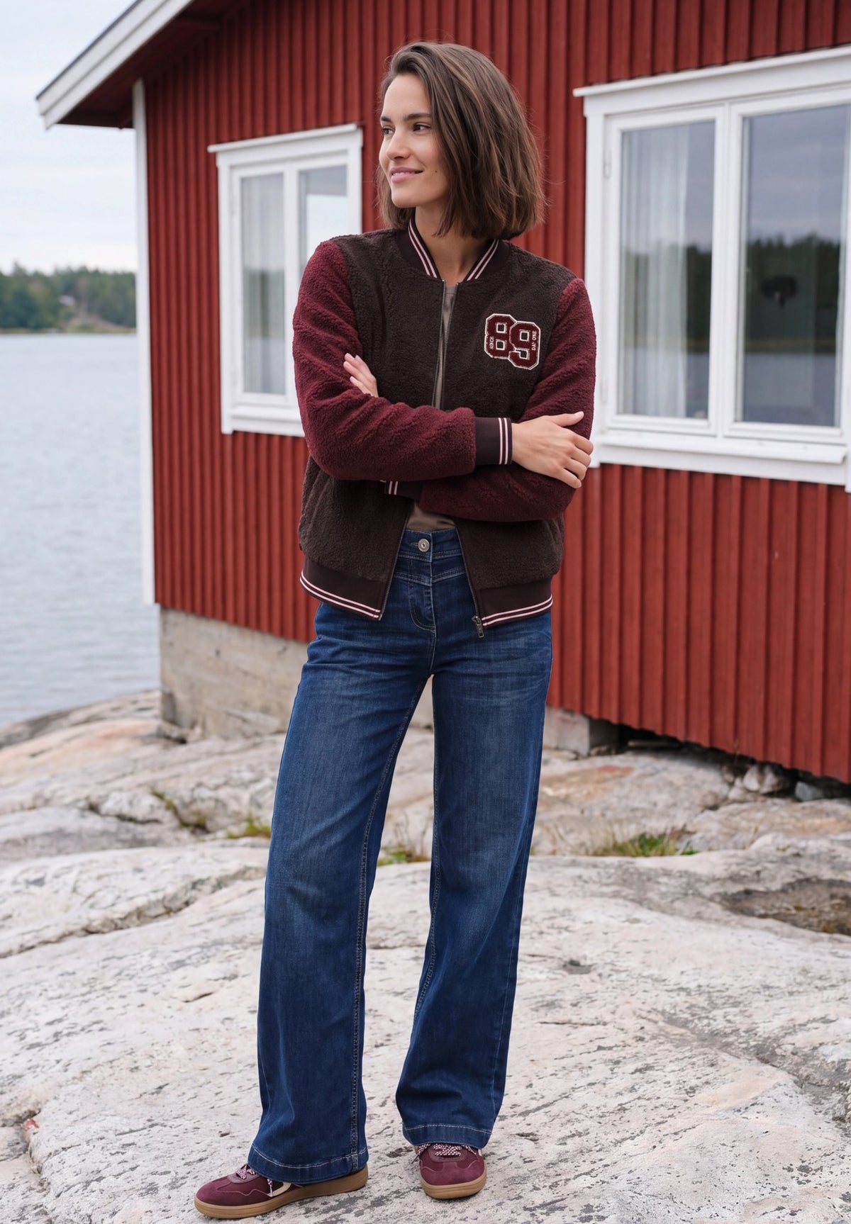 Cecil Damen T-Shirts Berry Red