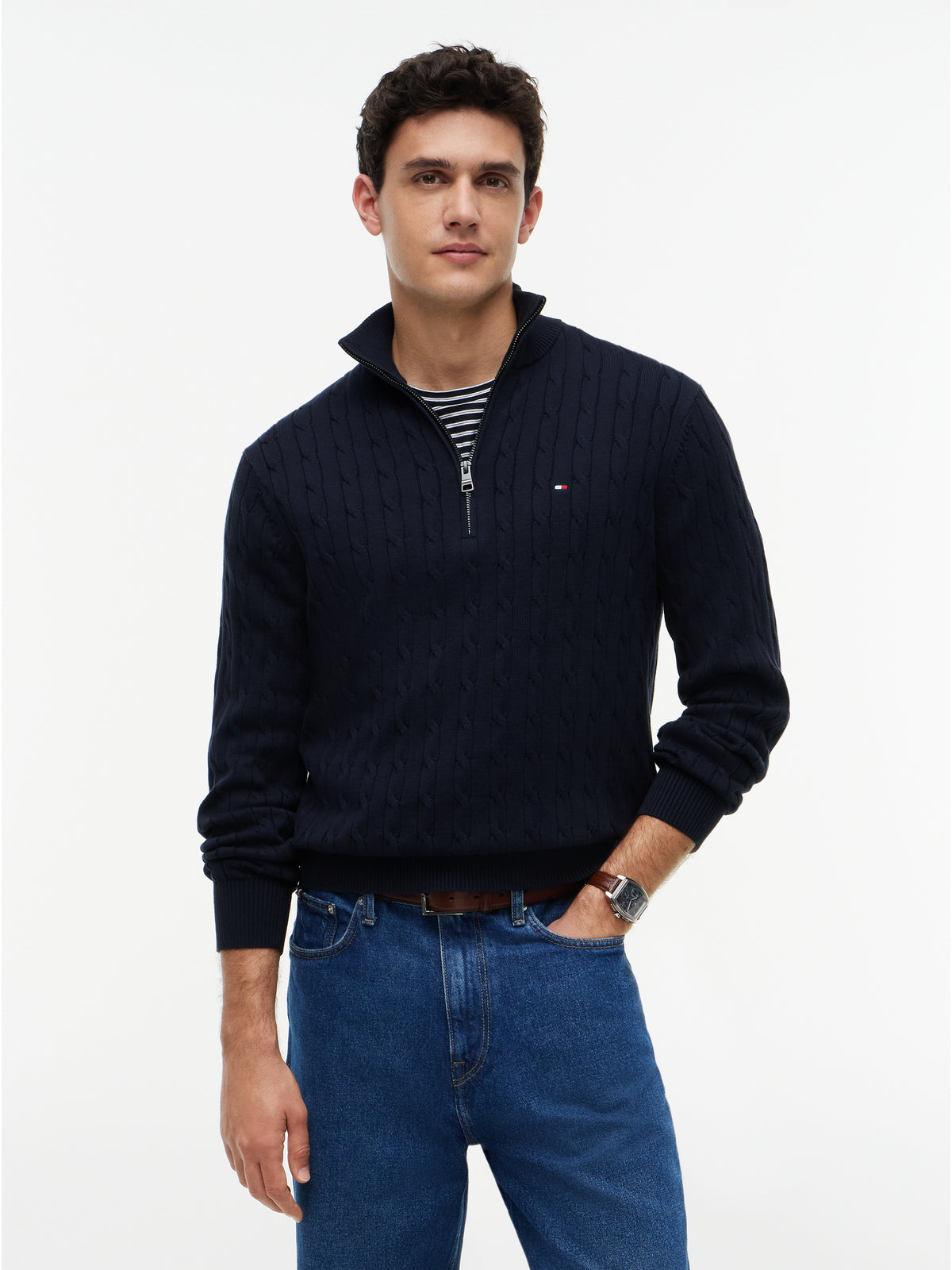 Tommy Hilfiger Herren Pullover Dw Blue