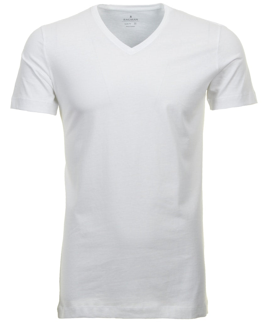 Ragman Herren T-Shirts kurz Weiss