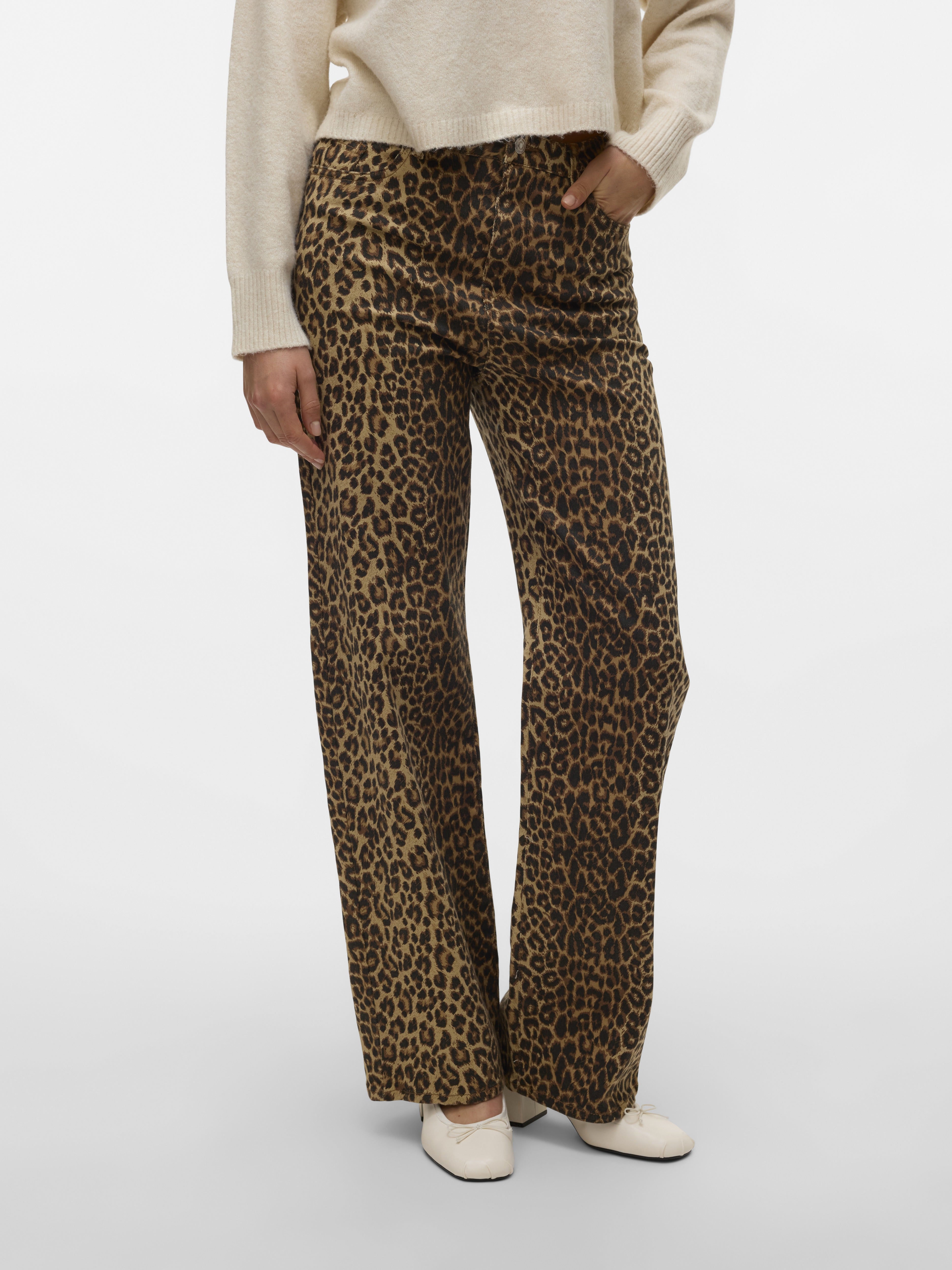 Vero Moda Damen Jeans Silver Mink/Leo