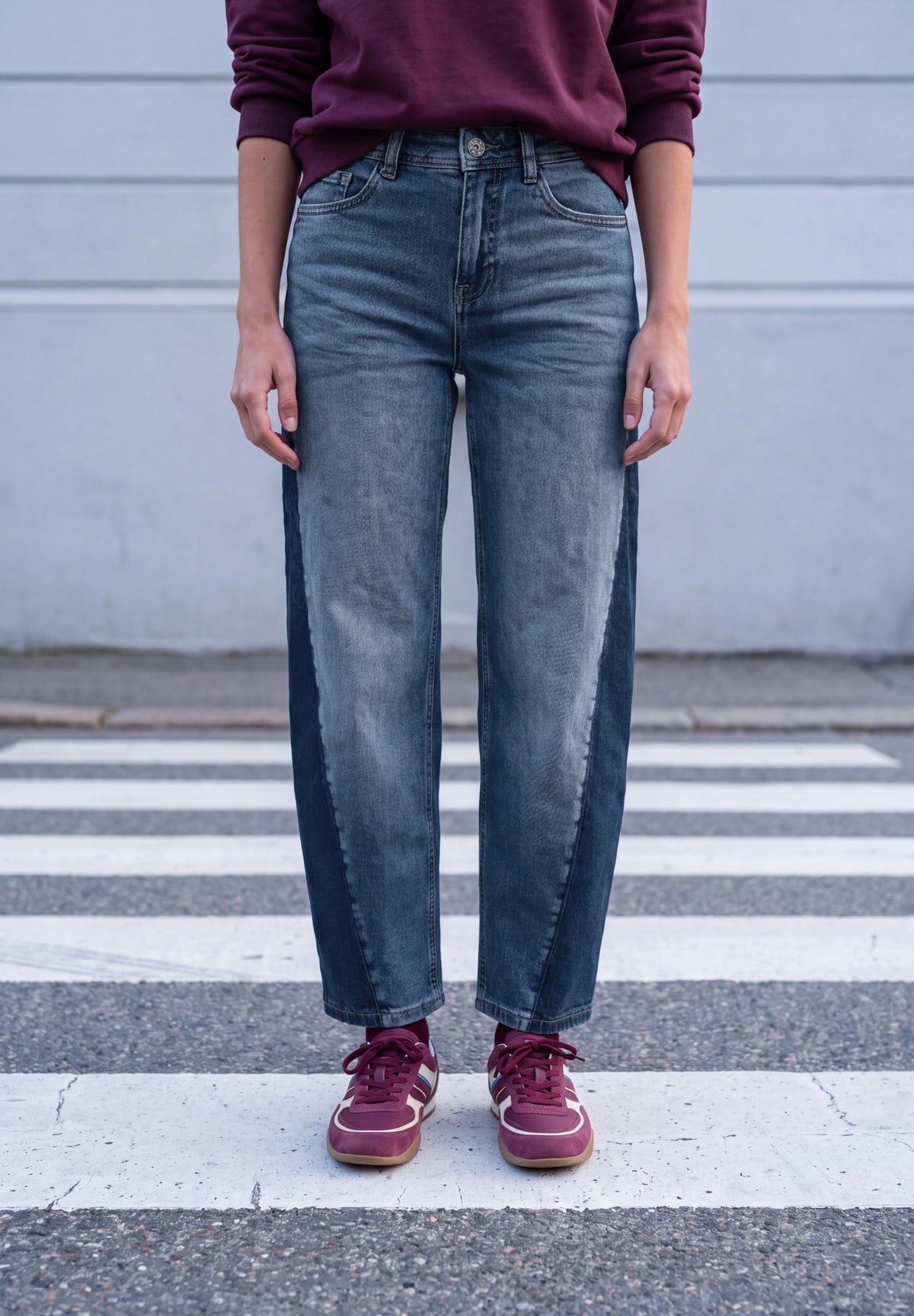 Street One Studio Damen Hosen Mid Blue