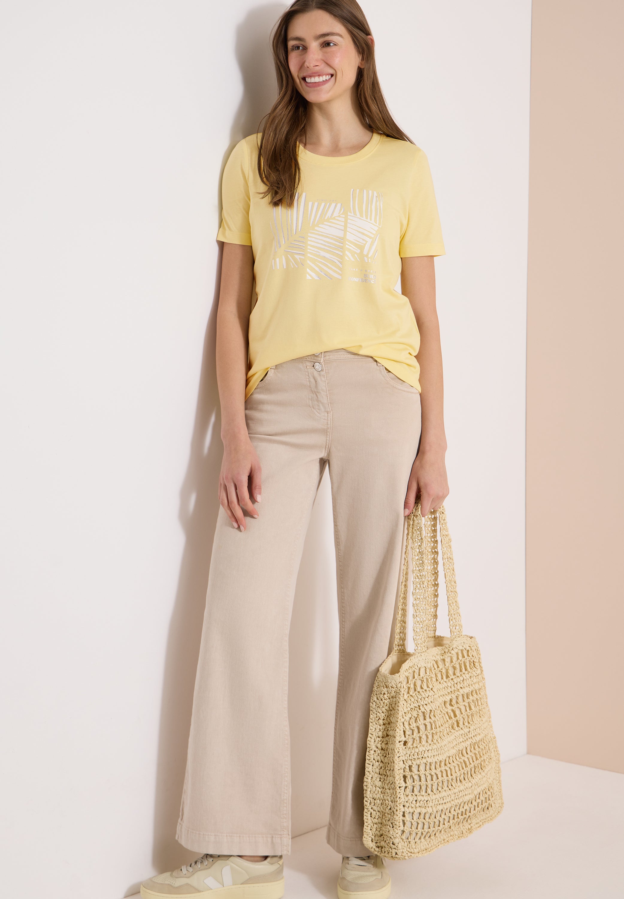 Cecil Damen T-Shirts Buttermil