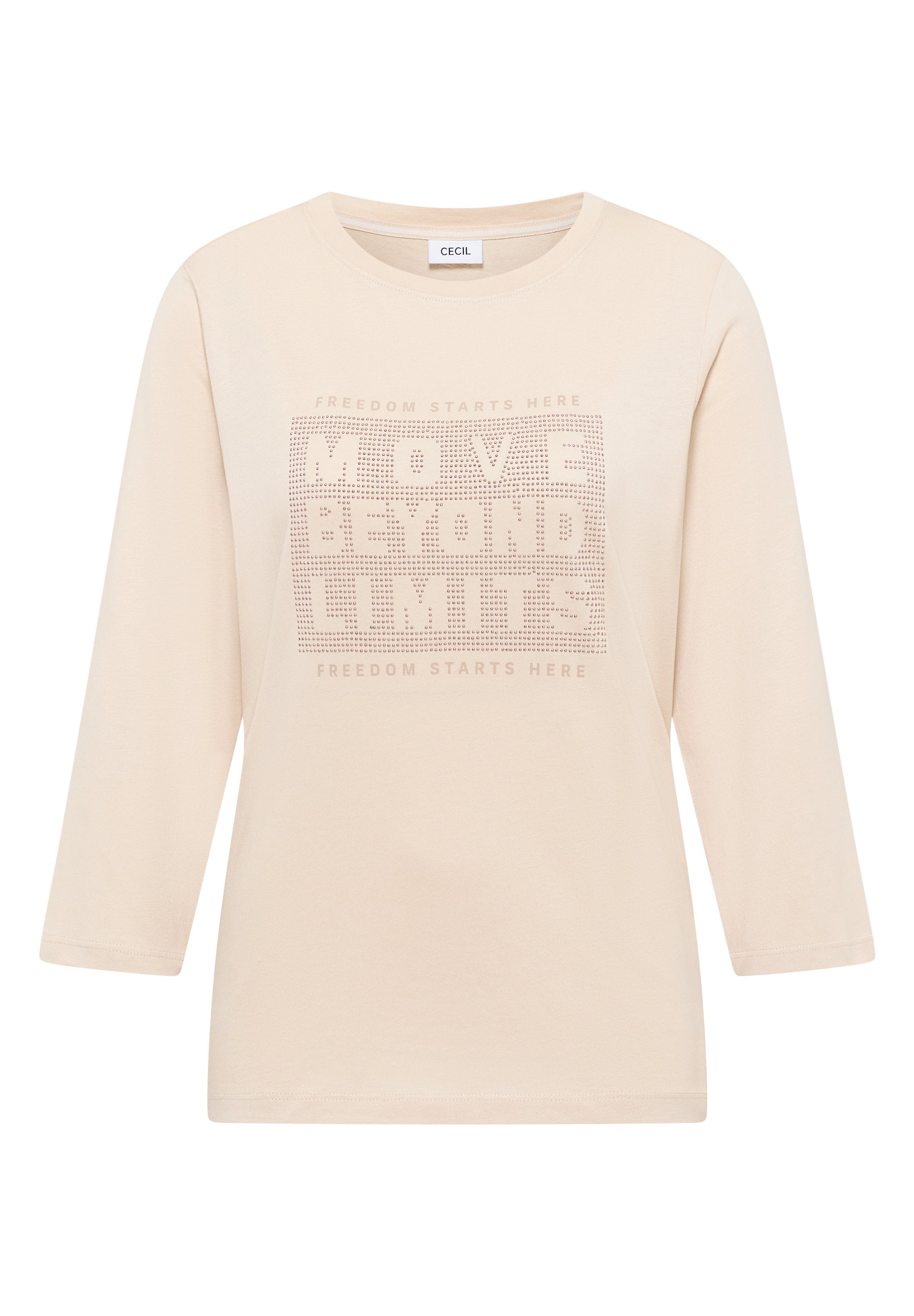 Cecil Damen T-Shirts Pearl Bei