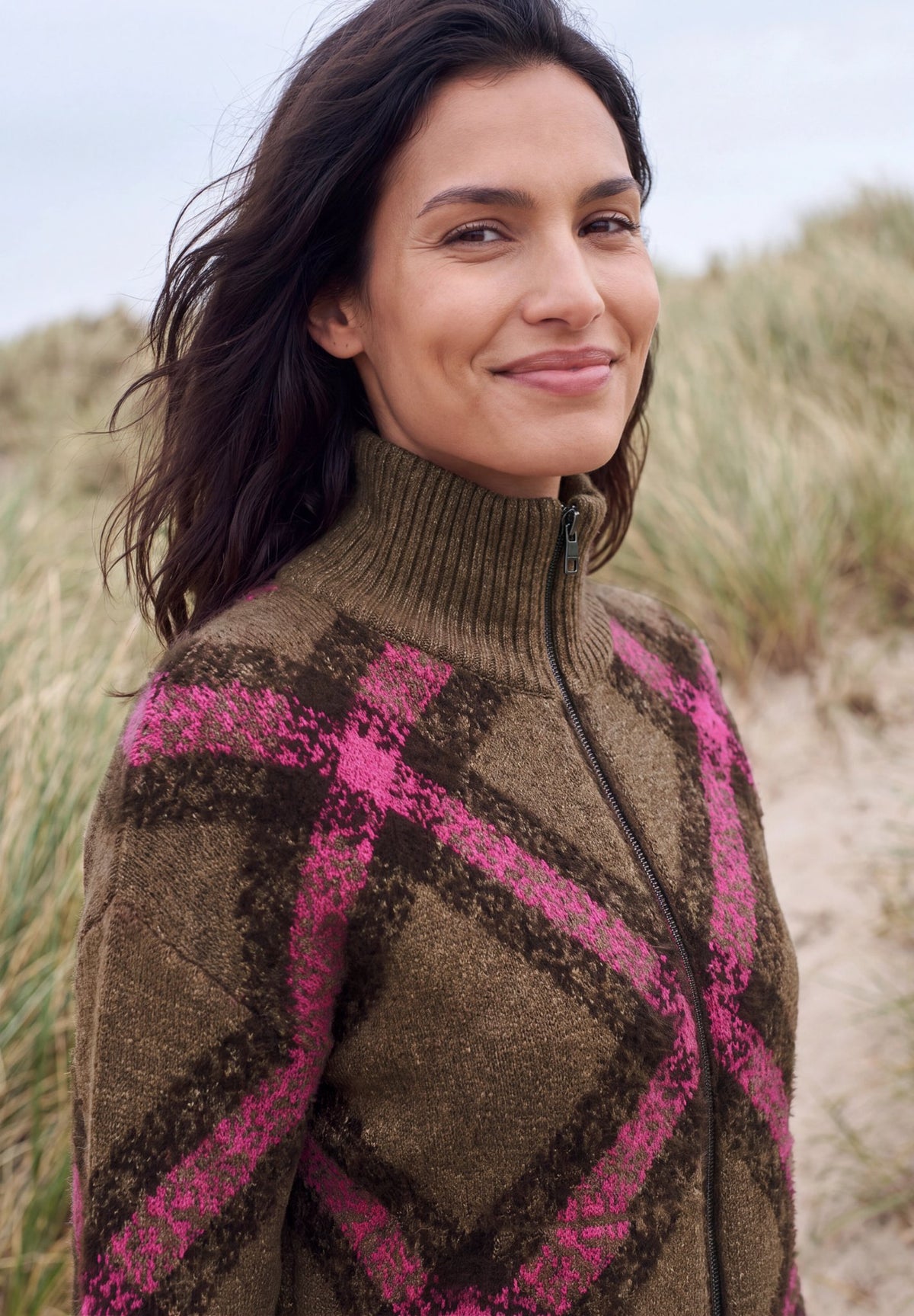 Cecil Damen Strickjacken Pink Flas