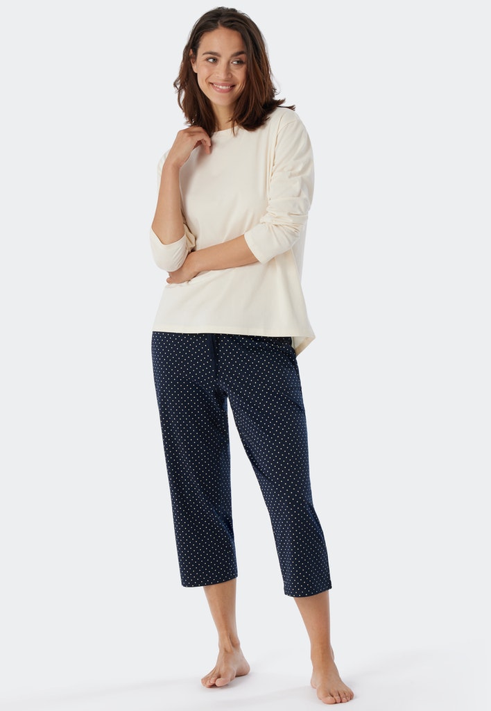 Schiesser Schlafanzug Creme