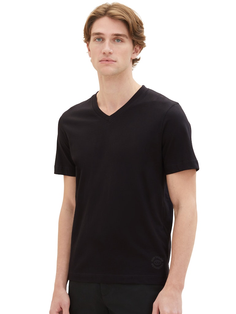 Tom Tailor Herren T-Shirts kurz Black