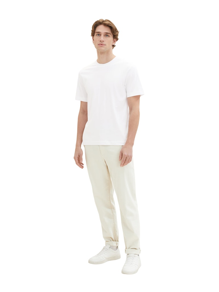 Tom Tailor Herren T-Shirts kurz White