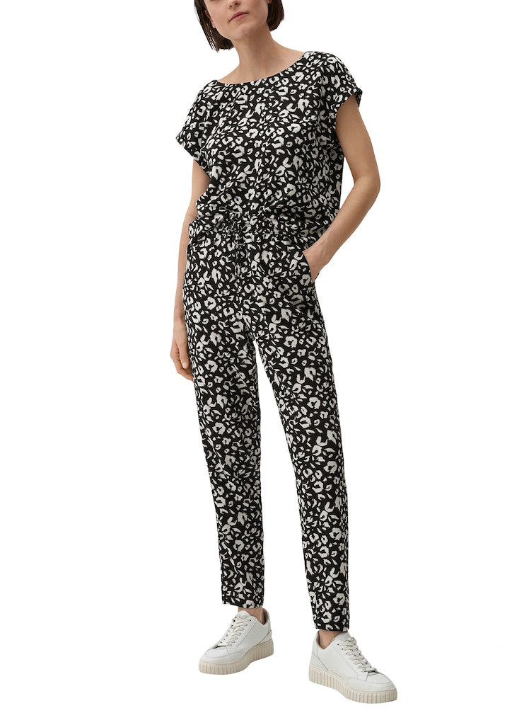 S. Oliver red Damen Blusen Grey/Black